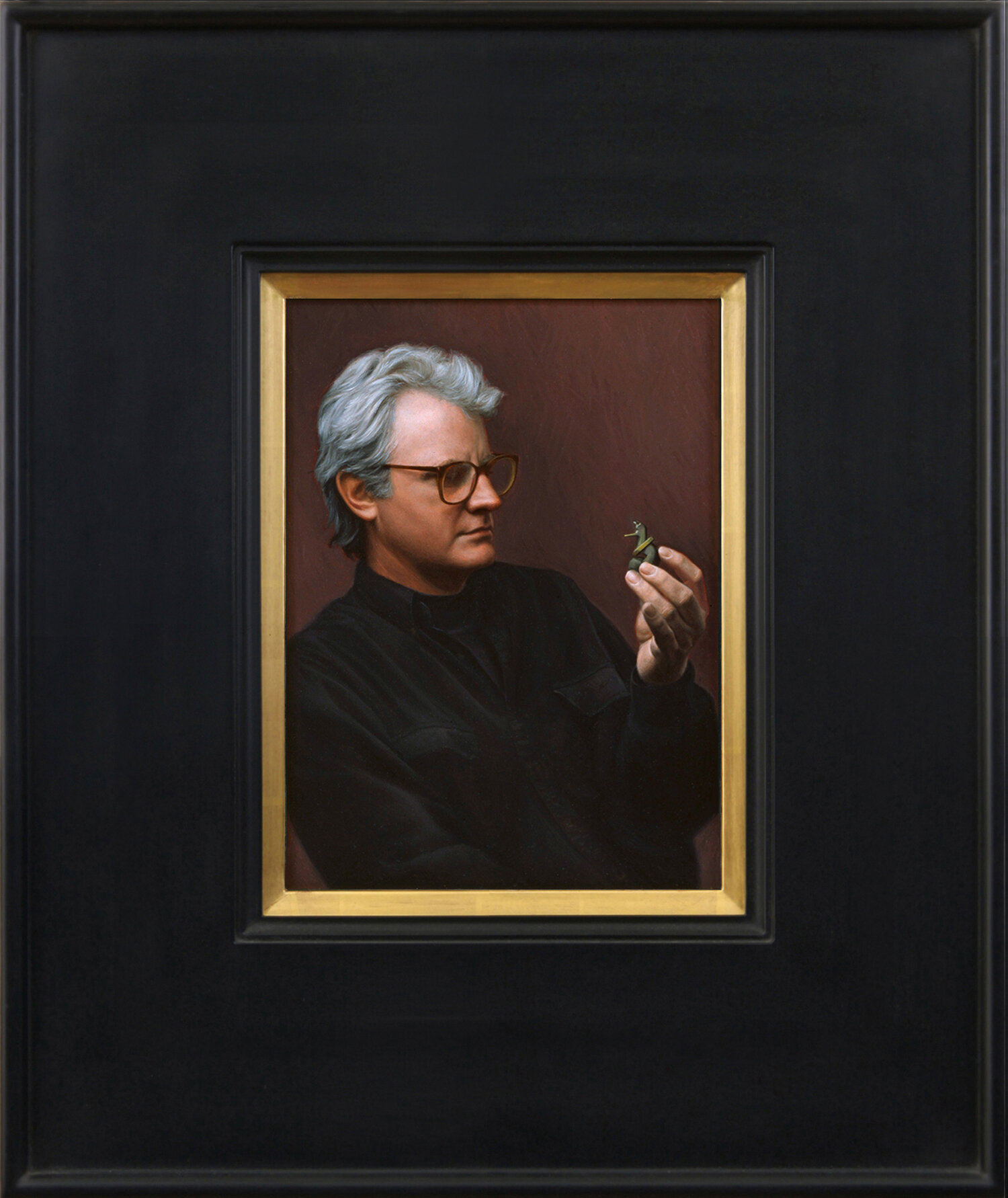 "Portrait of John Frame" 1996 oil on panel 5"x 4"