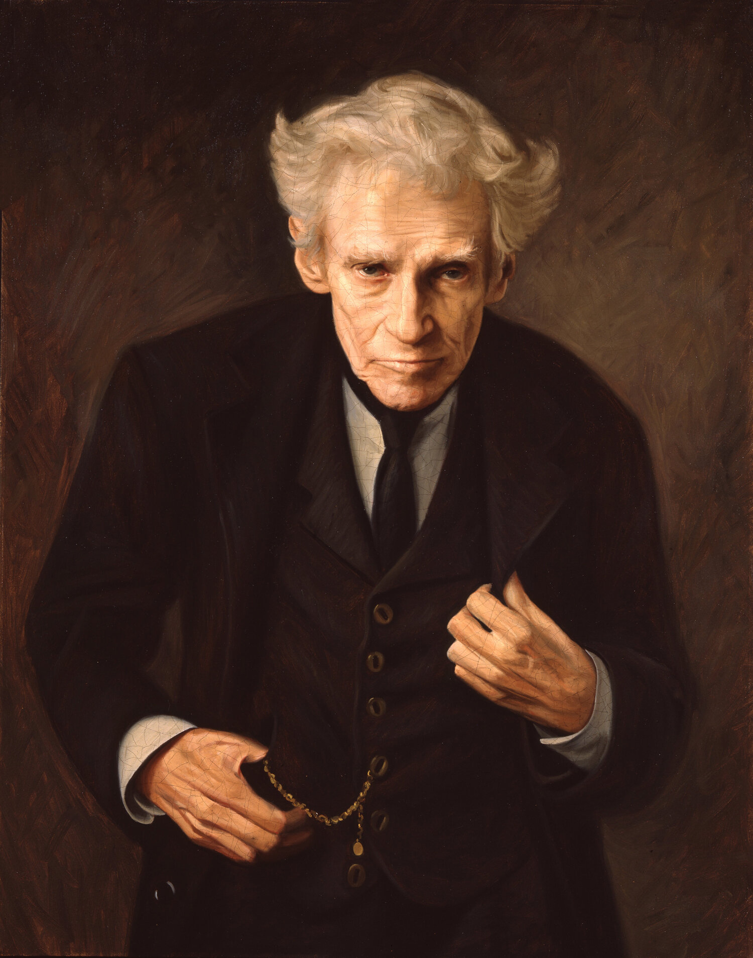 One of six portraits of William Hickey for the movie "Mouse Hunt" 1997 oil on linen 40" x 30"