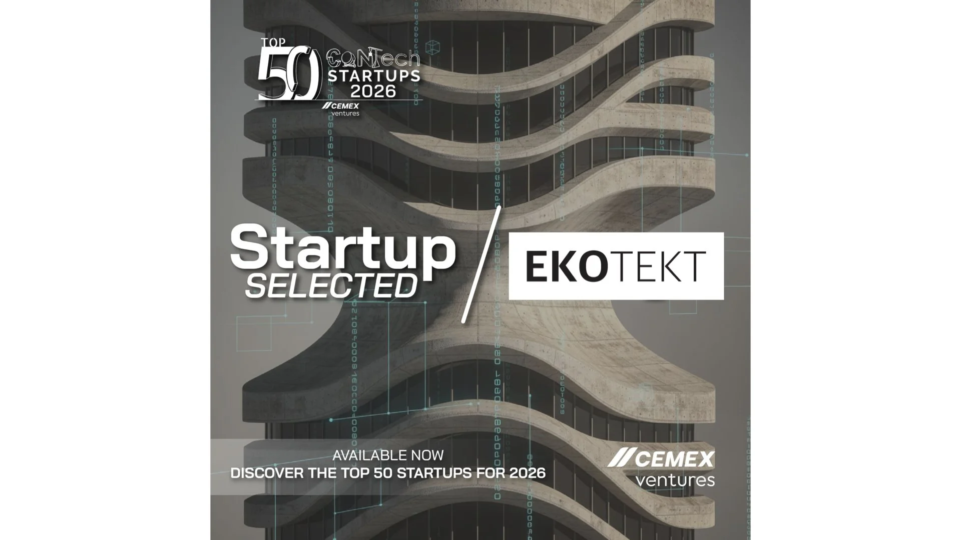 Ekotekt selected in CEMEX Ventures Top-50