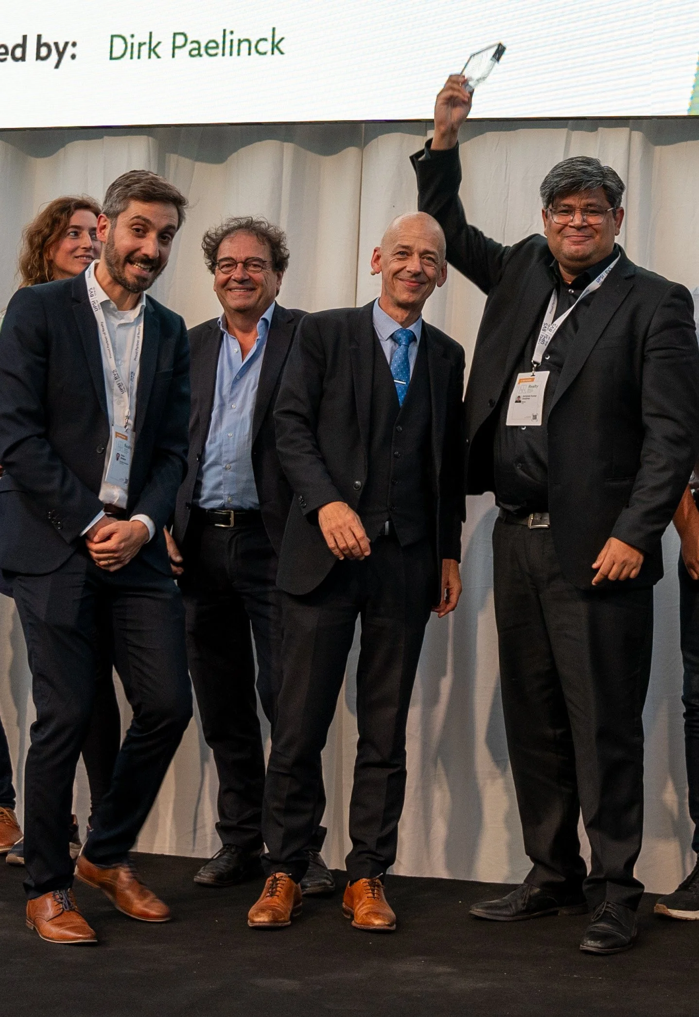 Ekotekt receiving recognition at the European PropTech Awards 2024 in Brussels.