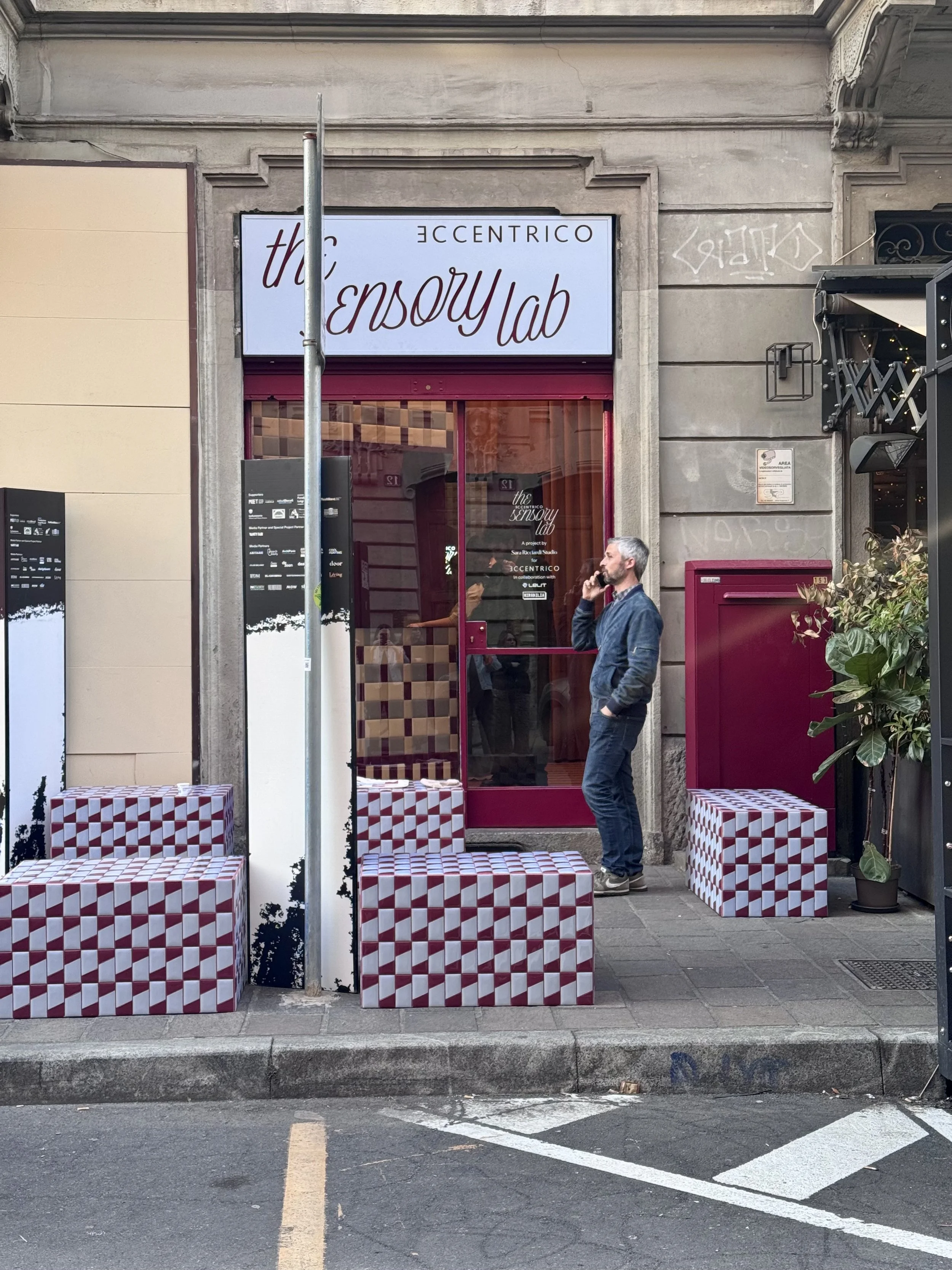 Tiled street furniture by @sararicciardistudio 
