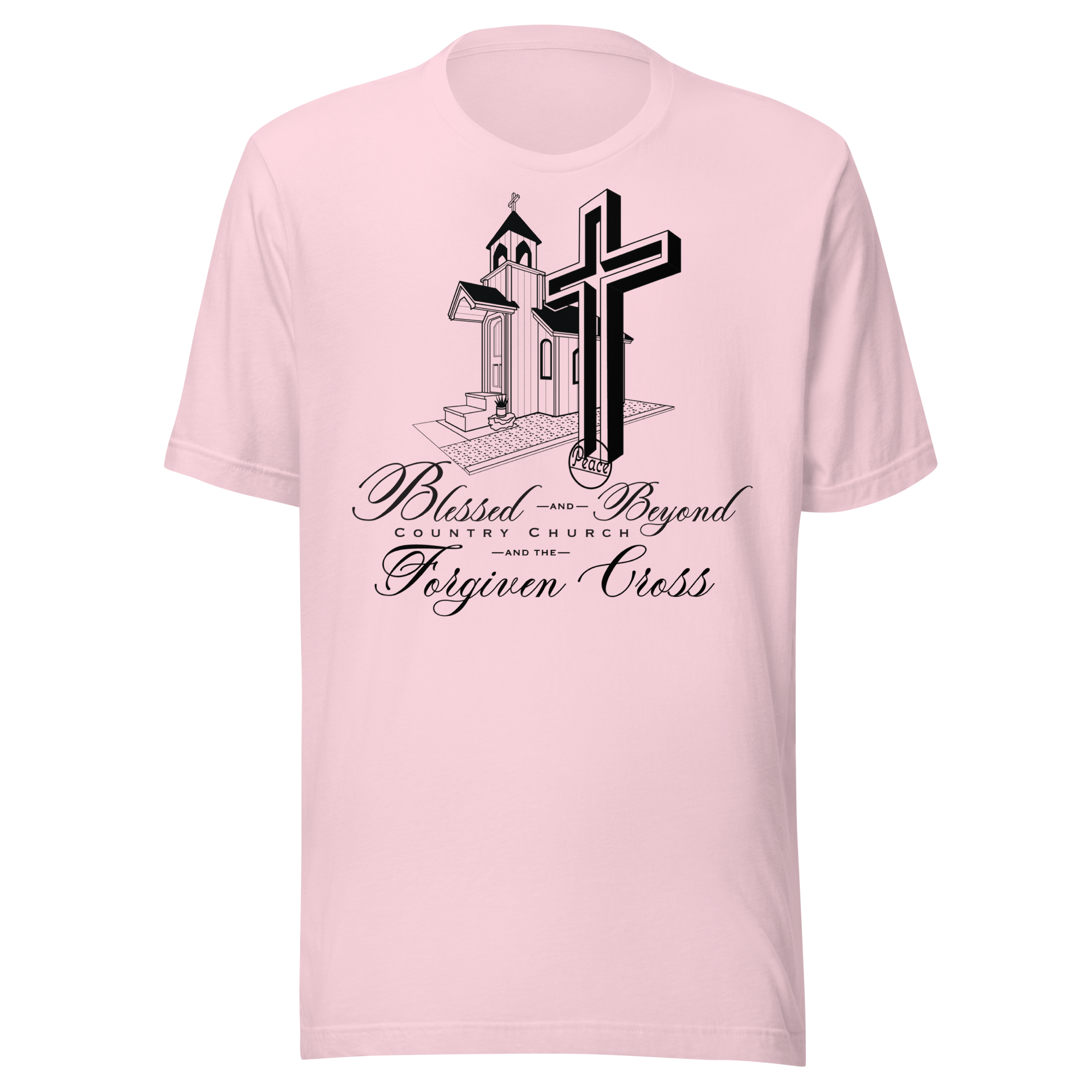 Blessed and Beyond & The Forgiven Cross - Soft Pink T-shirt