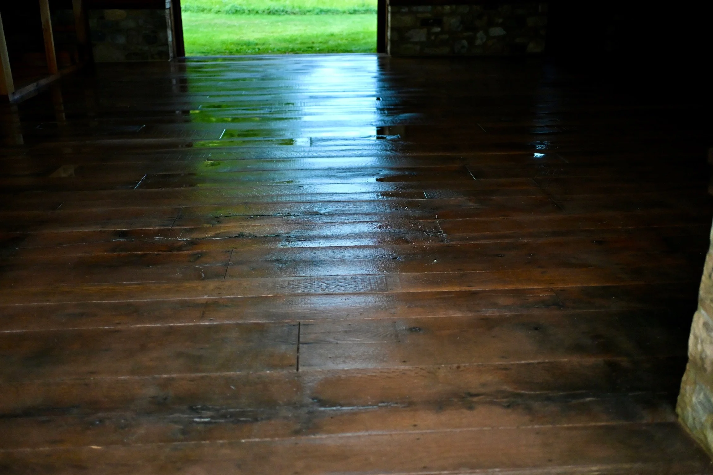 Pressure washed barn floors from a job out in Warren County NJ