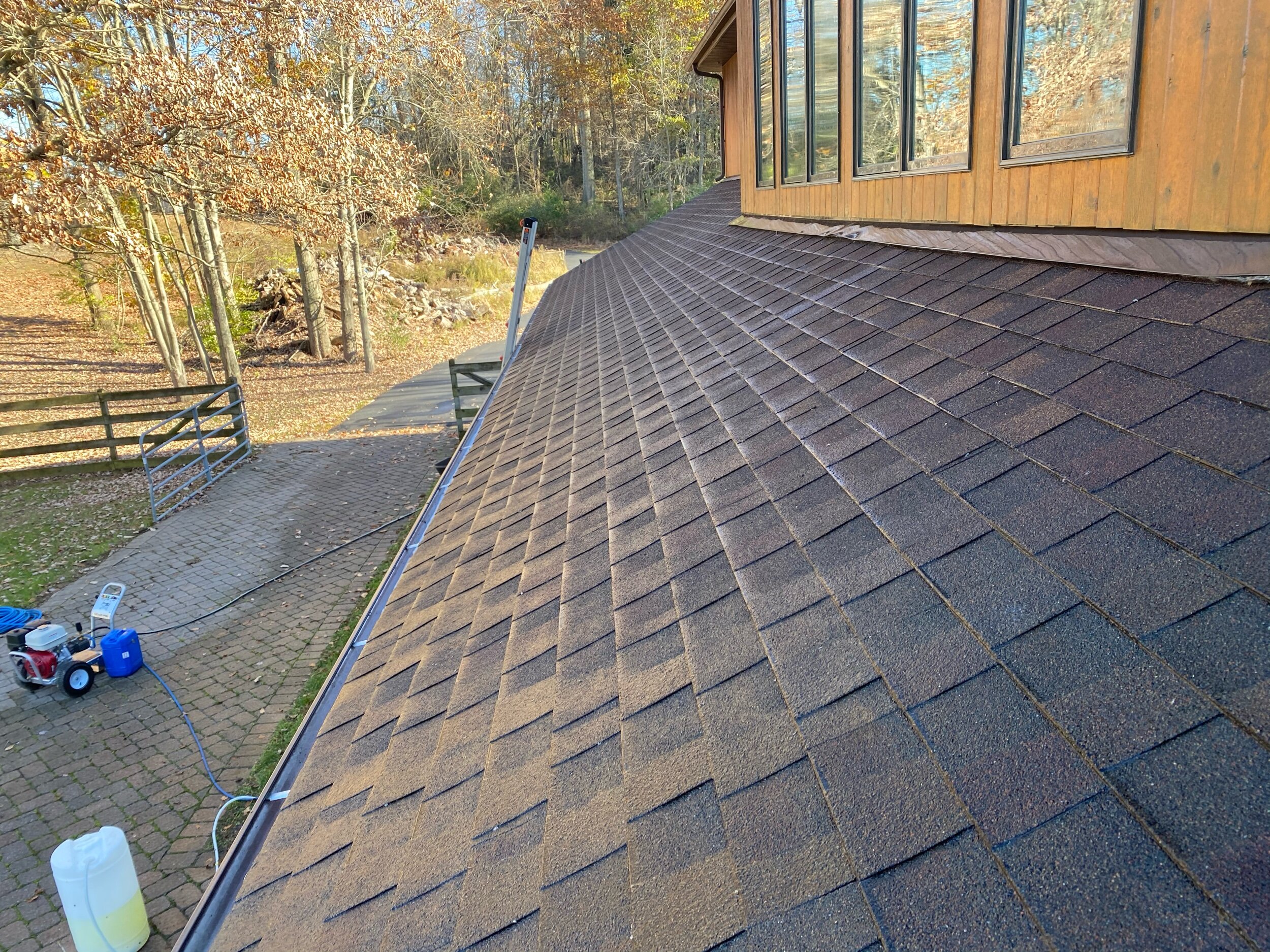 roof cleaned