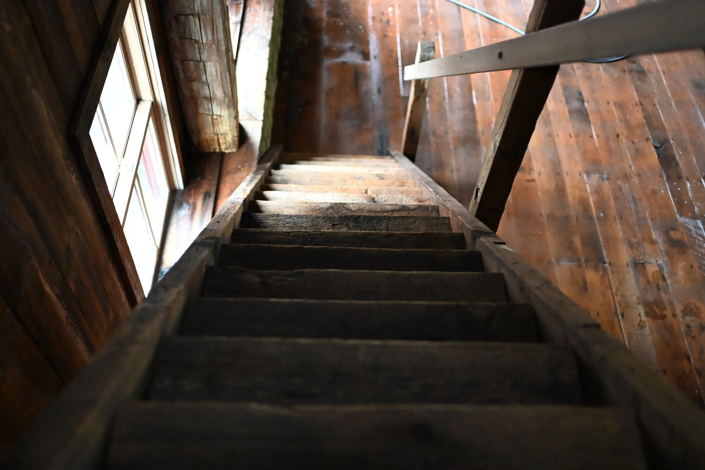 Cleaned up these stairs in a two story loft barn in Califon NJ