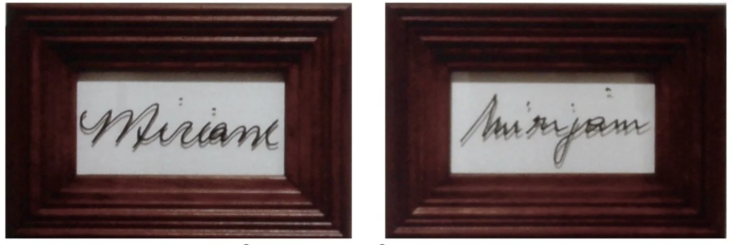 Miriam Mirijam hand writing | Miriam Fabijan