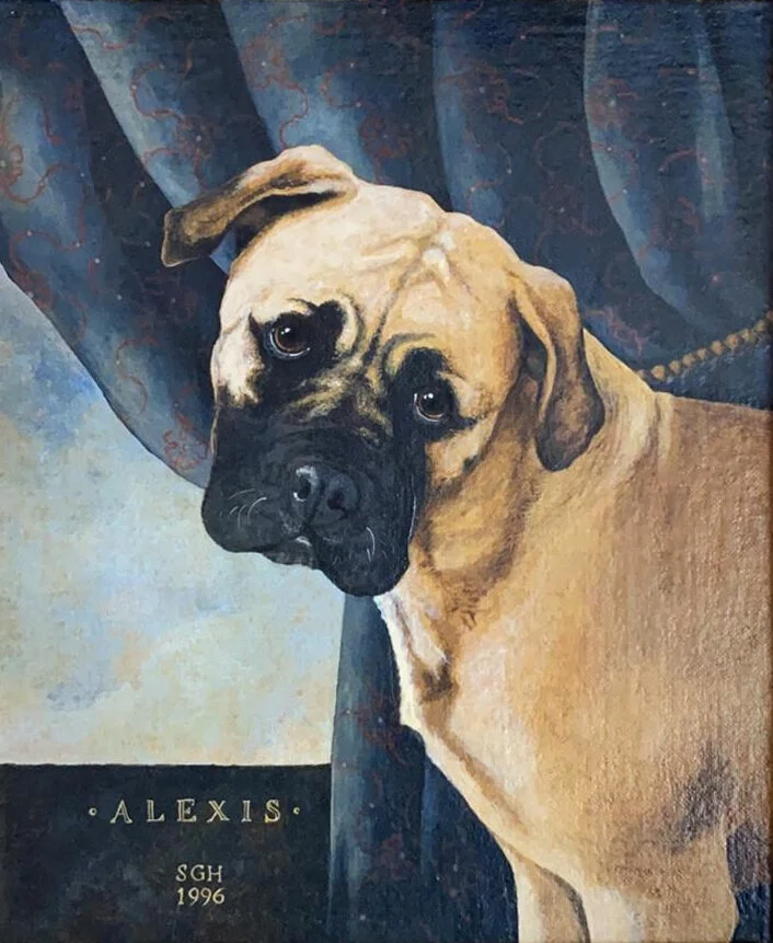    “Alexis”      acrylic on masonite    20 x 25cm 