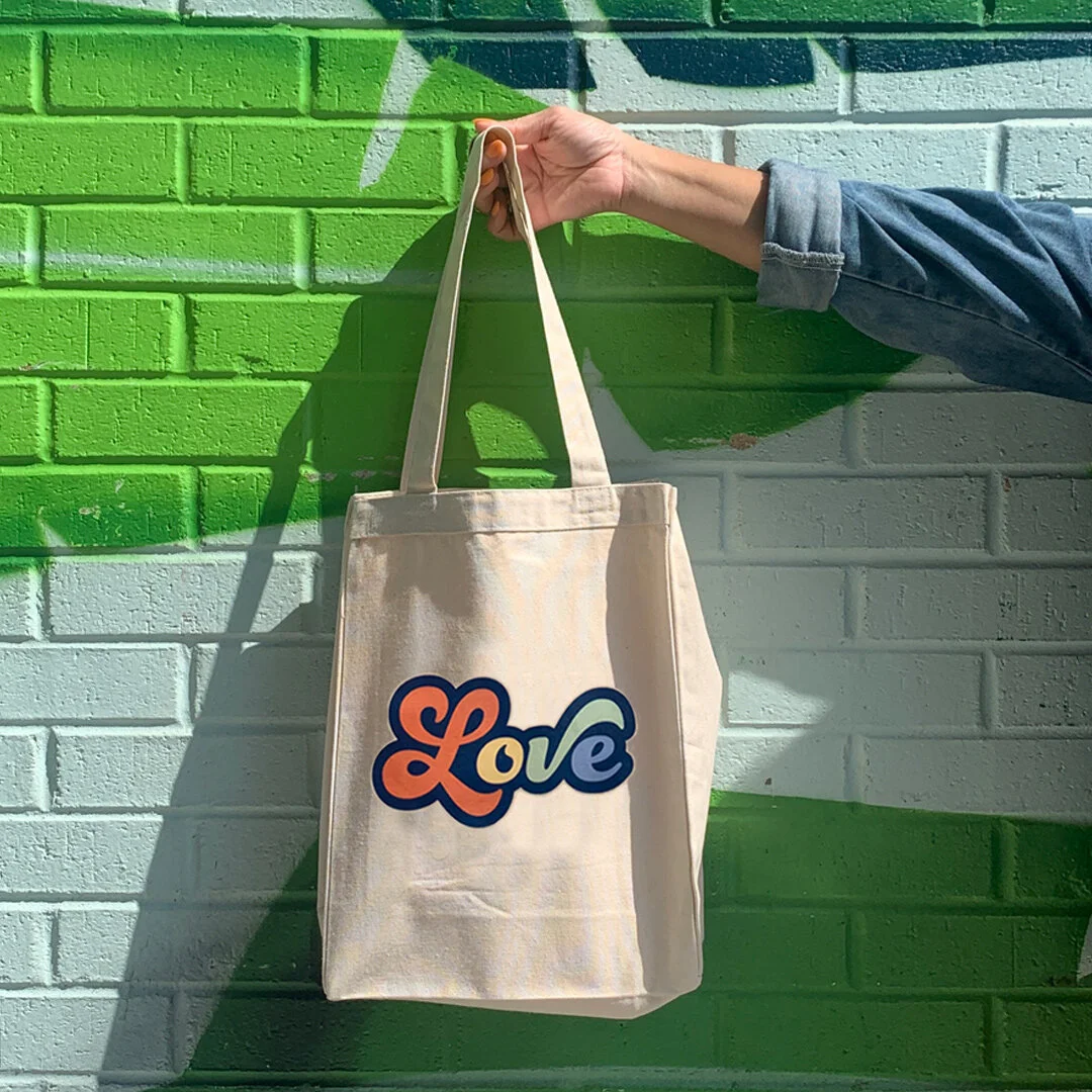 Rainbow Love Tote Bag Small