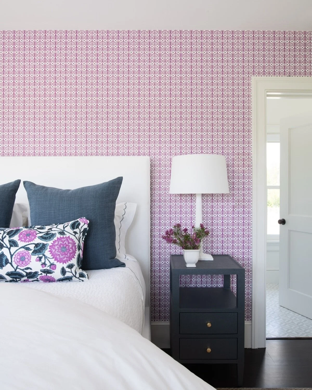 Pattern, texture, and a touch of bold color.

Interior Design @wendyhcallahan 
Design assistance @emilyfee.interiors 

Architecture @psd_architectsbuilders 

Photography @jessicadelaneyphotography