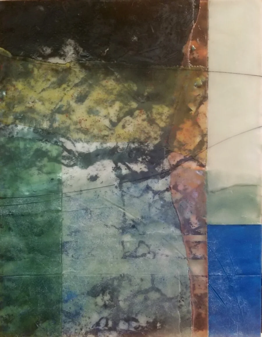 Bedrock Abstraction with Blue Rectangle II