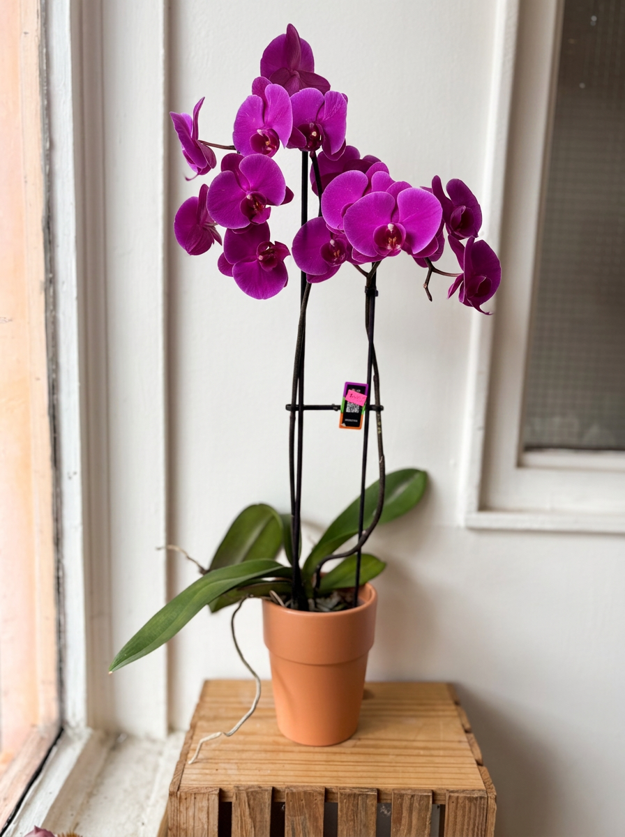 Double-stemmed Fuchsia Phalaenopsis Orchids