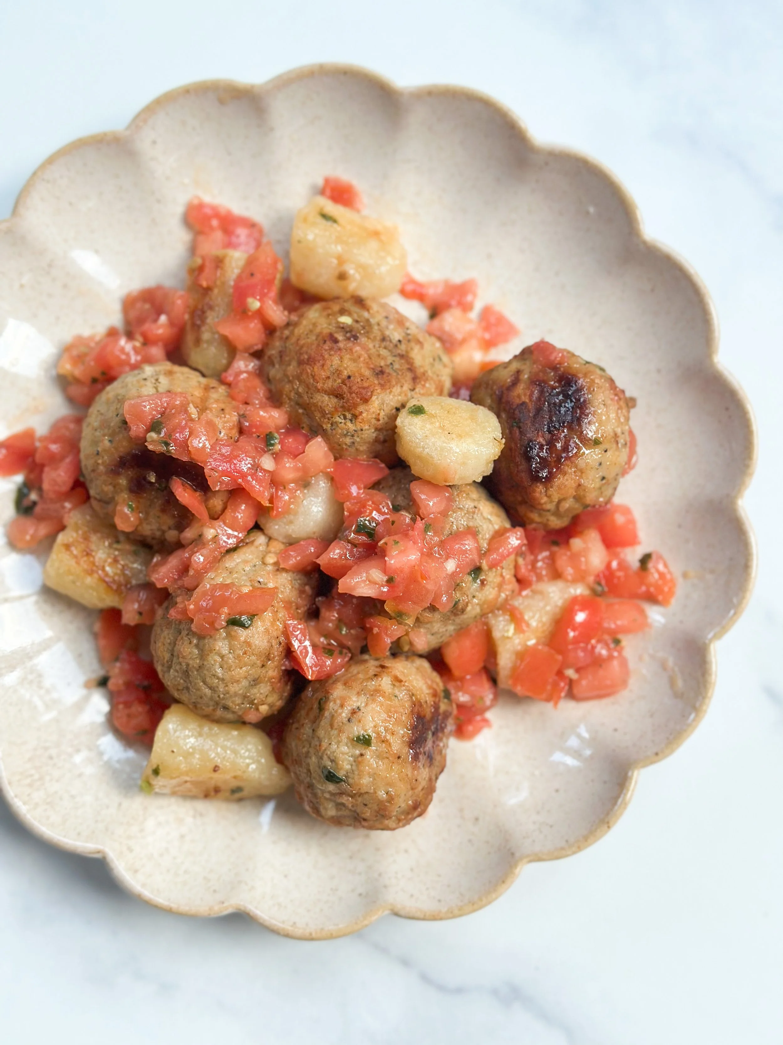 Turkey Meatball Sheet Pan Dinner — The Peachie Spoon High Protein Recipes