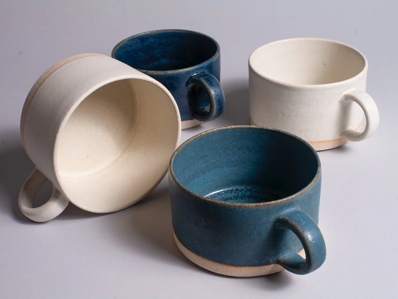 I&rsquo;ve just taken a load of these cups out of their glaze firing. I call them the Parisian&hellip; why?! I developed this design during lock down all those moons ago, when I dreamt of being able to meet with friends and have coffee, which like mo