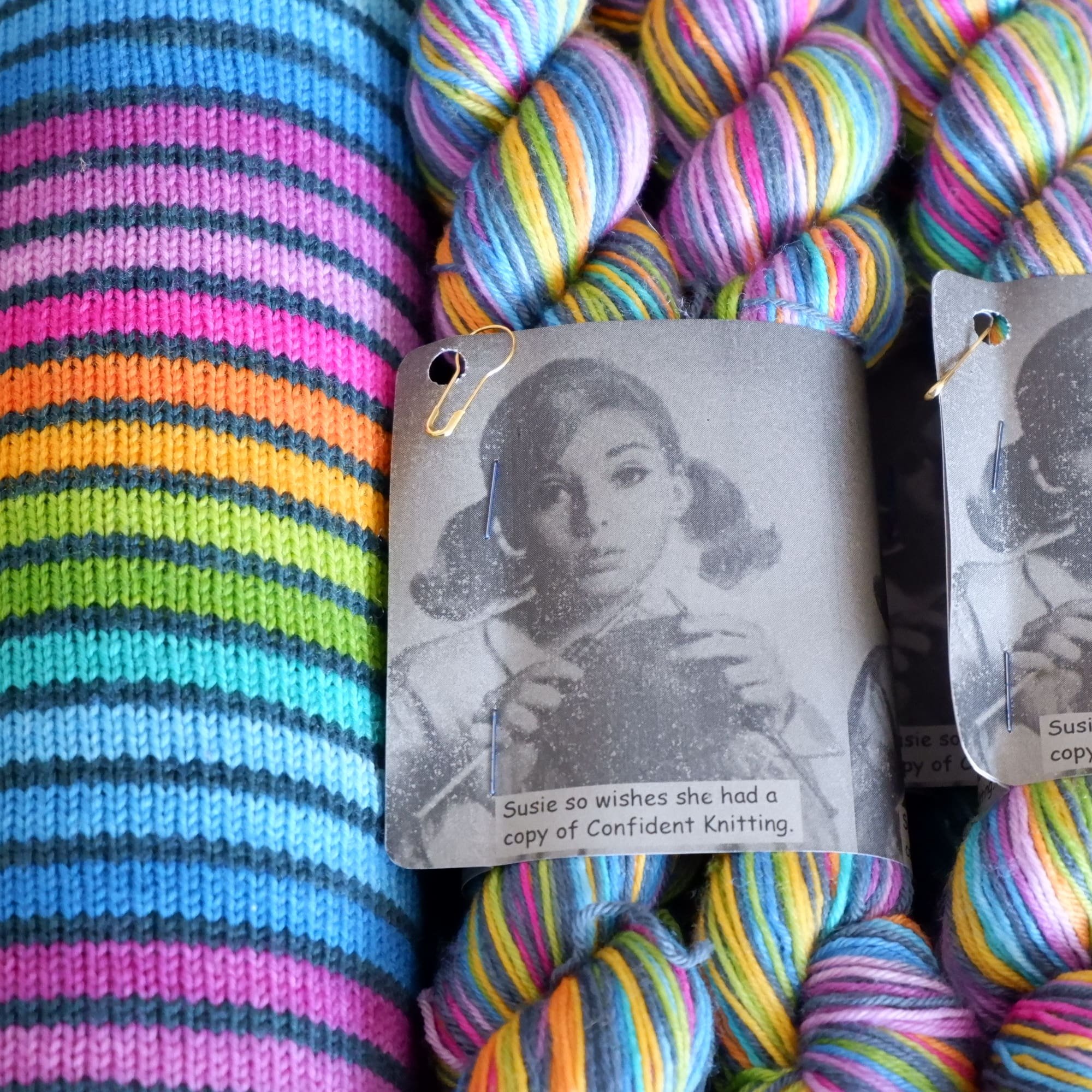 The Confident Rainbow  Self-striping hand dyed yarn