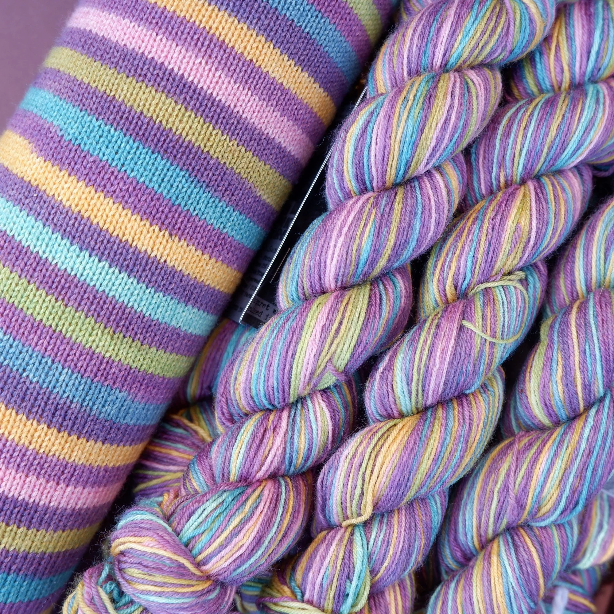 Purple Surprise - Hand Dyed Self-Striping Yarn