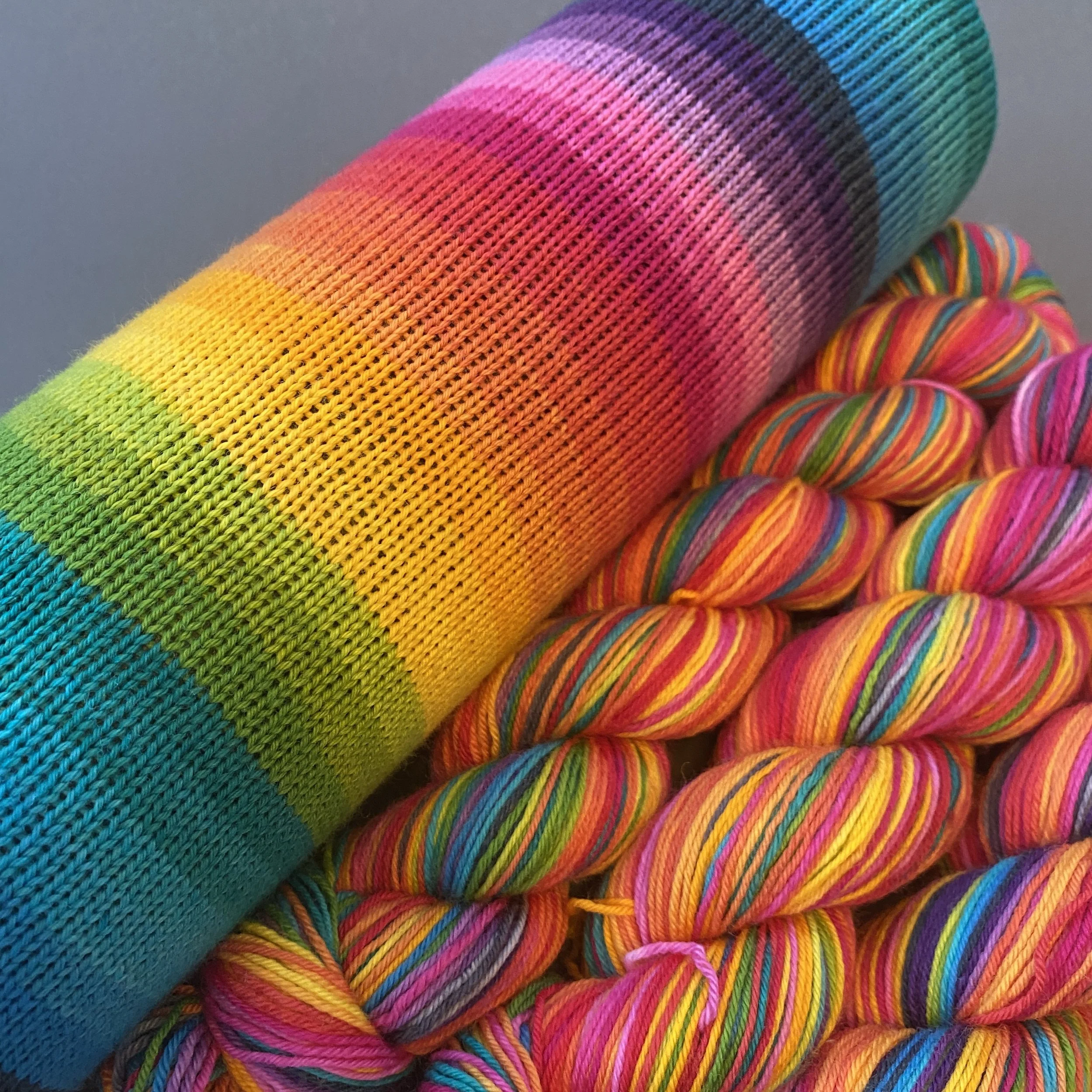 Not Quite Never-ending Rainbow Set 2 - 24 stripes not 28 no grey short on blues maybe