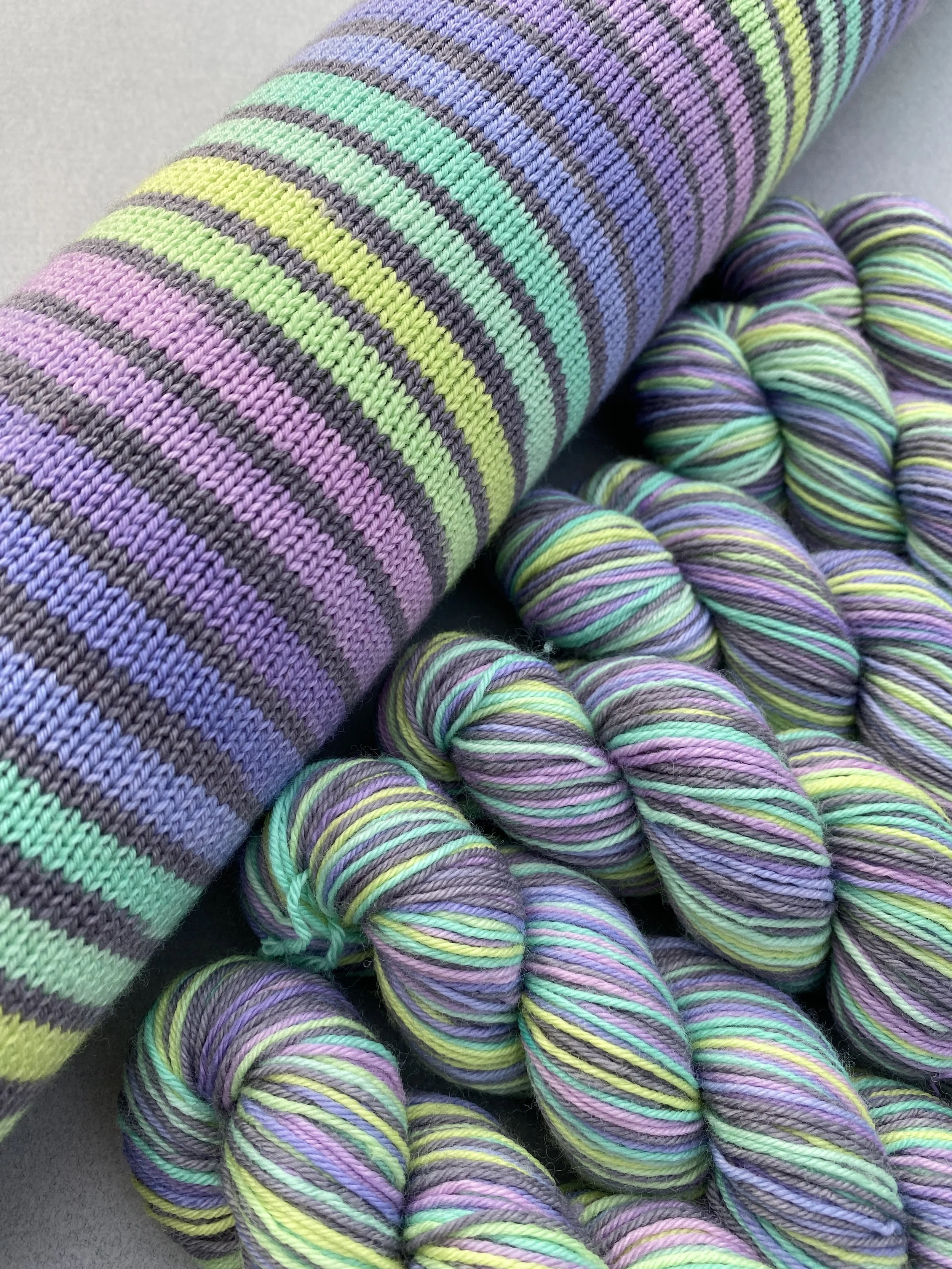 Deep Sea Glow – Hand Dyed Self-Striping Yarn