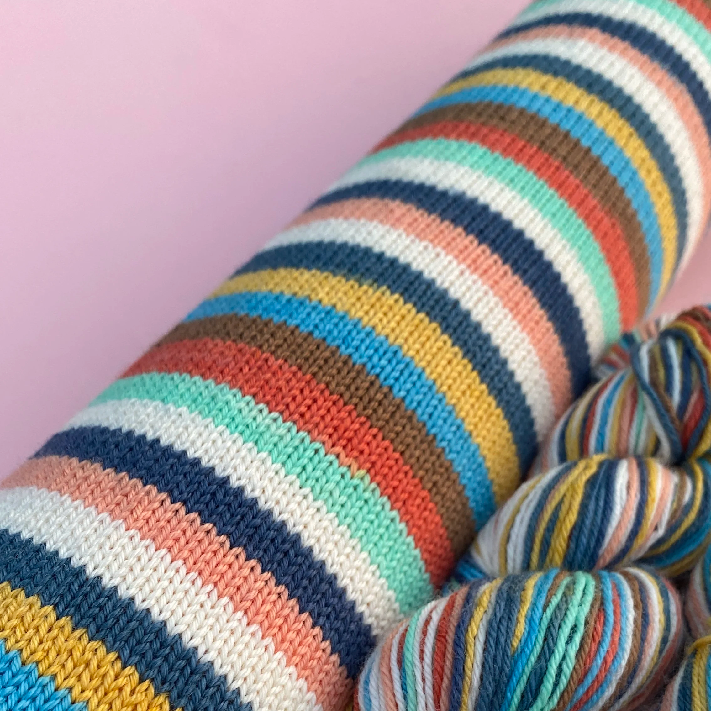 Retro Pop - Hand Dyed Self-Striping Yarn