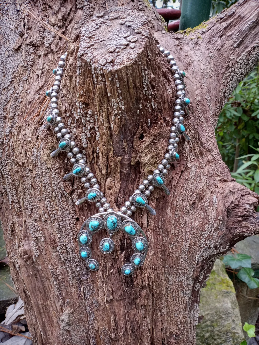 Native American Squash Blossom Necklace ~Turquoise — Narnia