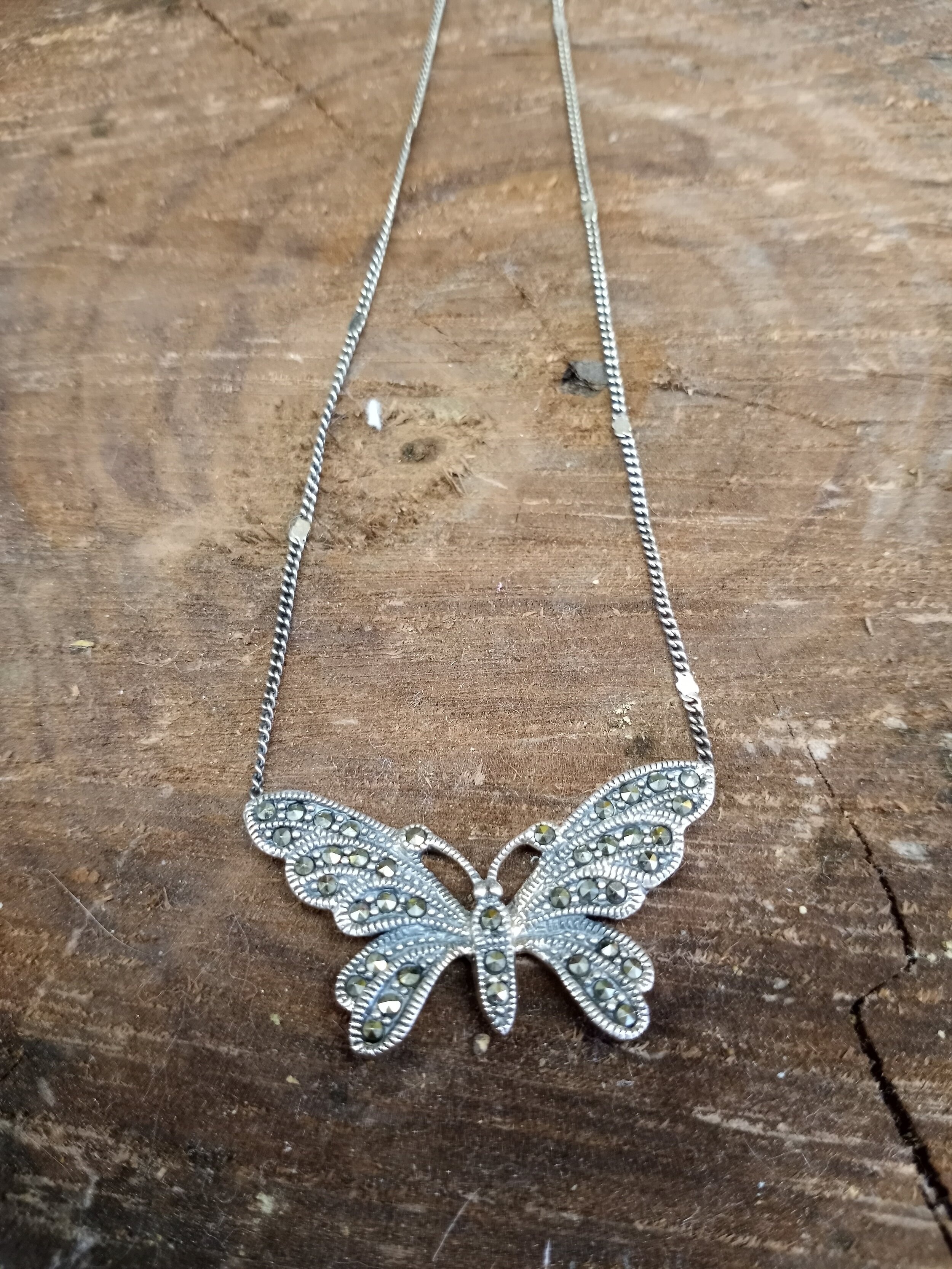 Custom Engraved Sterling Silver Butterfly Name Necklace for Mom and Mum
