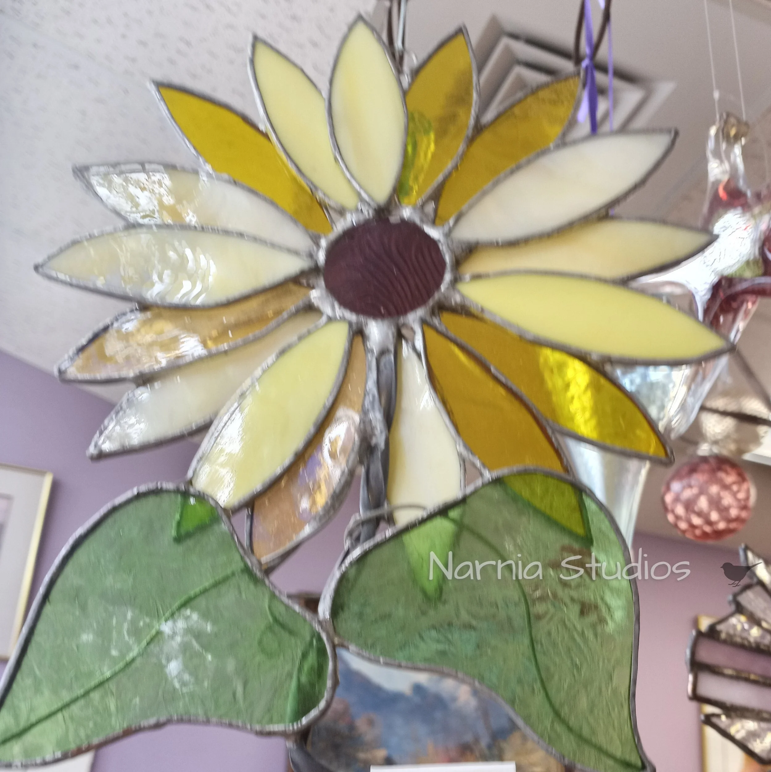 "Window Cats" Stained Glass Panel — Narnia Studios — American Made