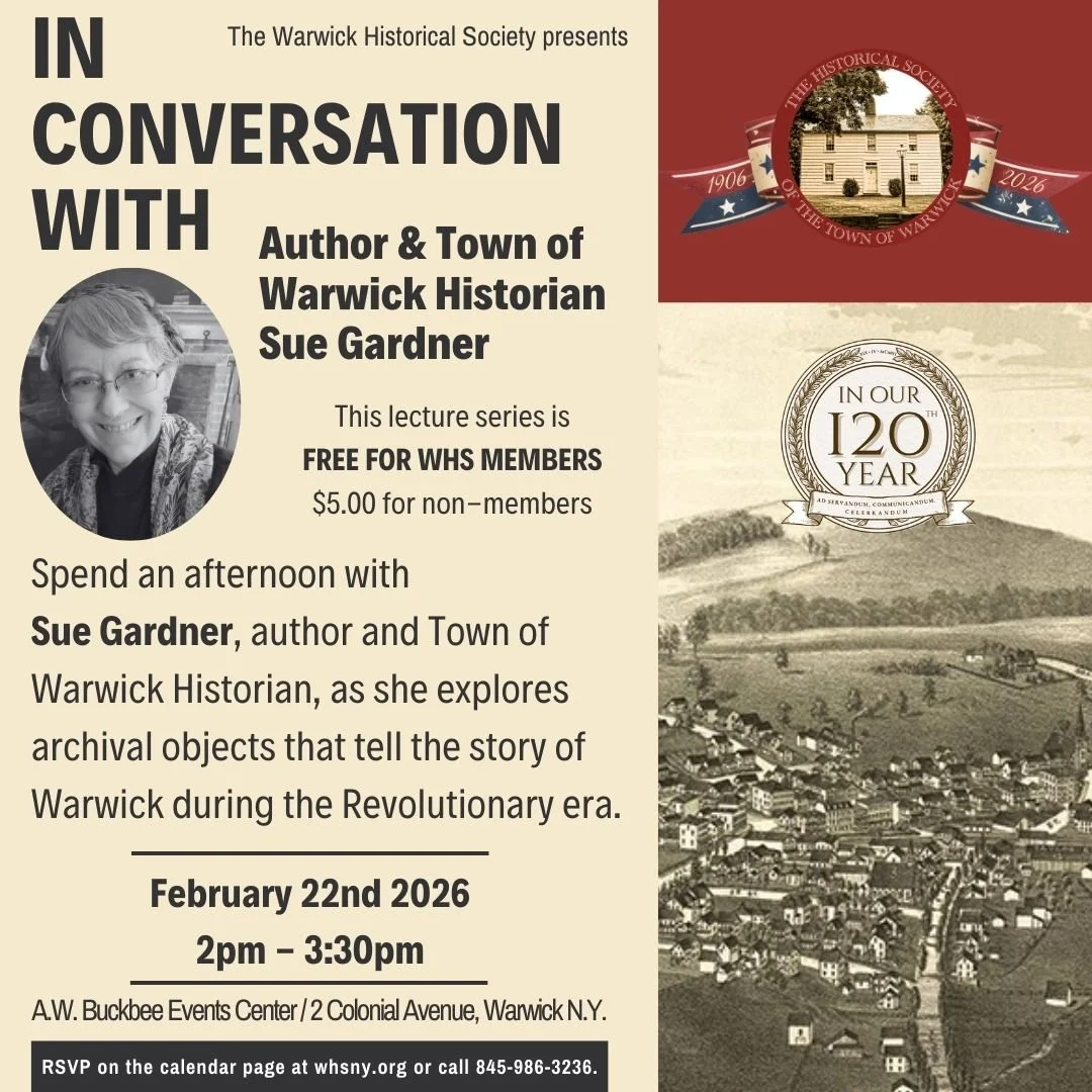 IN CONVERSATION WITH - Author and Town of Warwick Historian, Sue Gardner