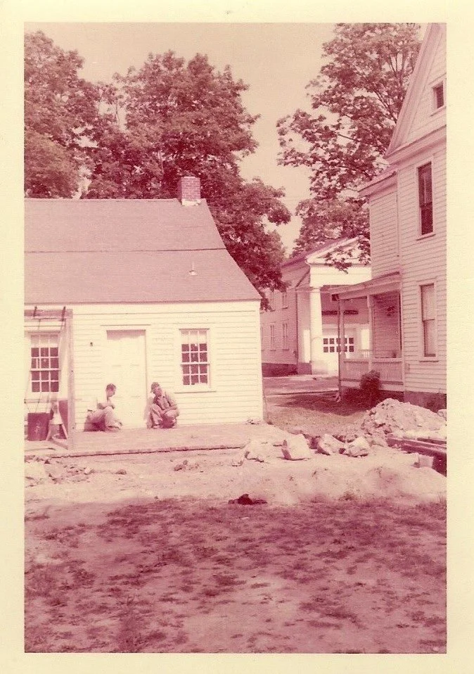 Across the street you can see Village Hall and the garage door that the Volunteer Hook and Ladder Fire team used for the engine.