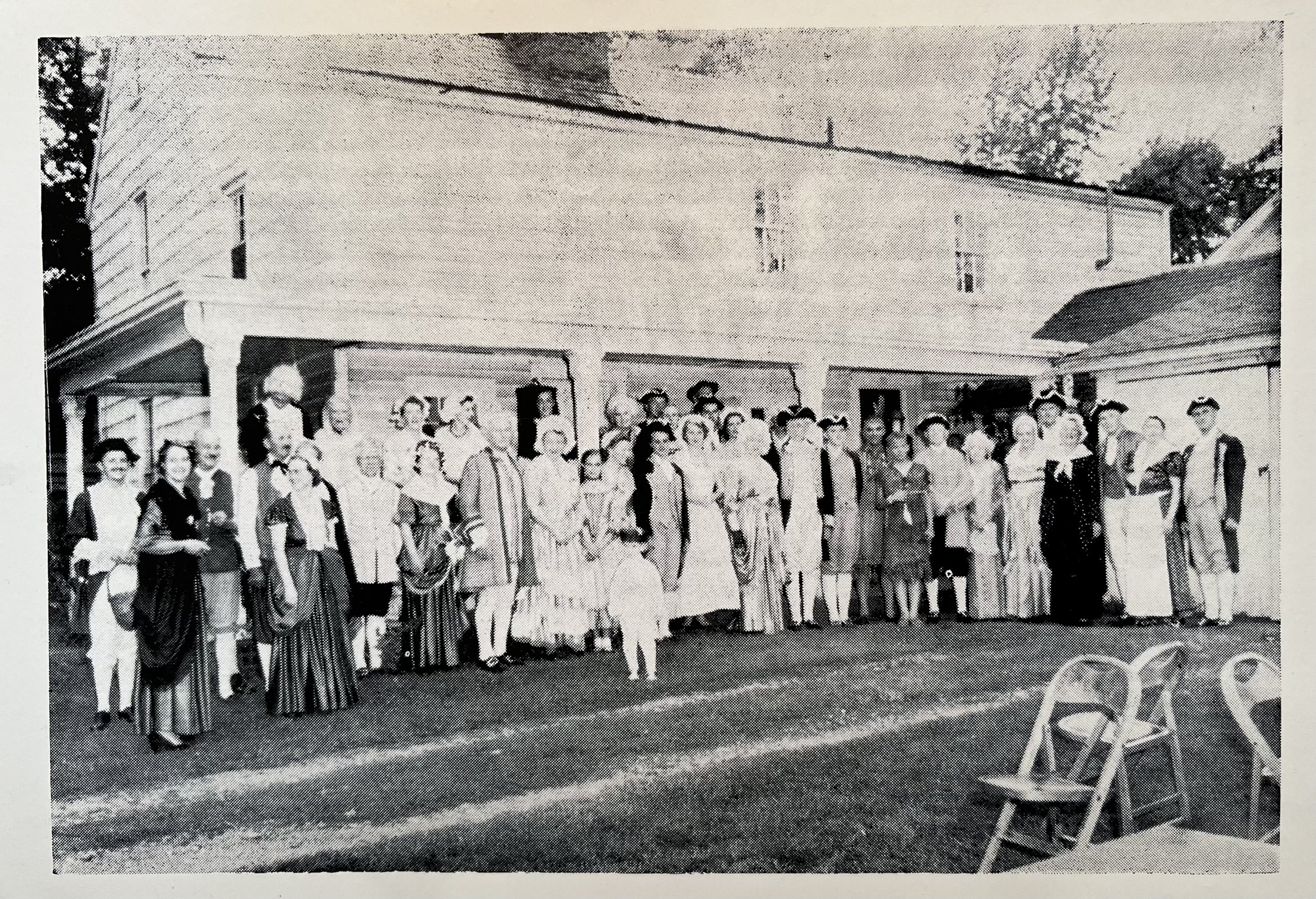 George Washington Day on the back lawn circa 1955.