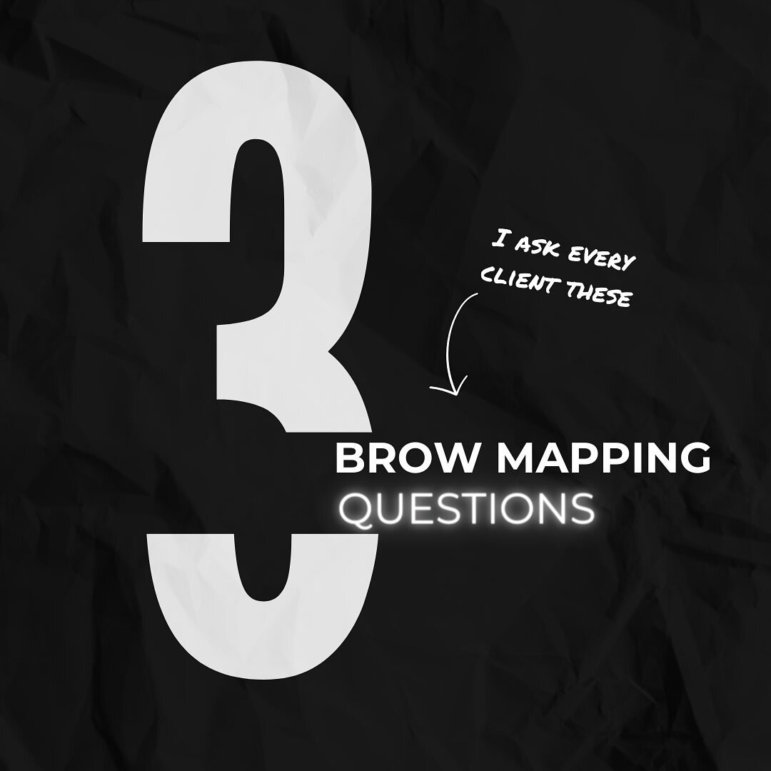 I ask these 3 IMPORTANT questions at every new brow appointment✨
.
By the time clients get to the point of scheduling their brow tattoo, they are already fed up with their brows. Whether they lack shape, color or both, usually the brows need a better