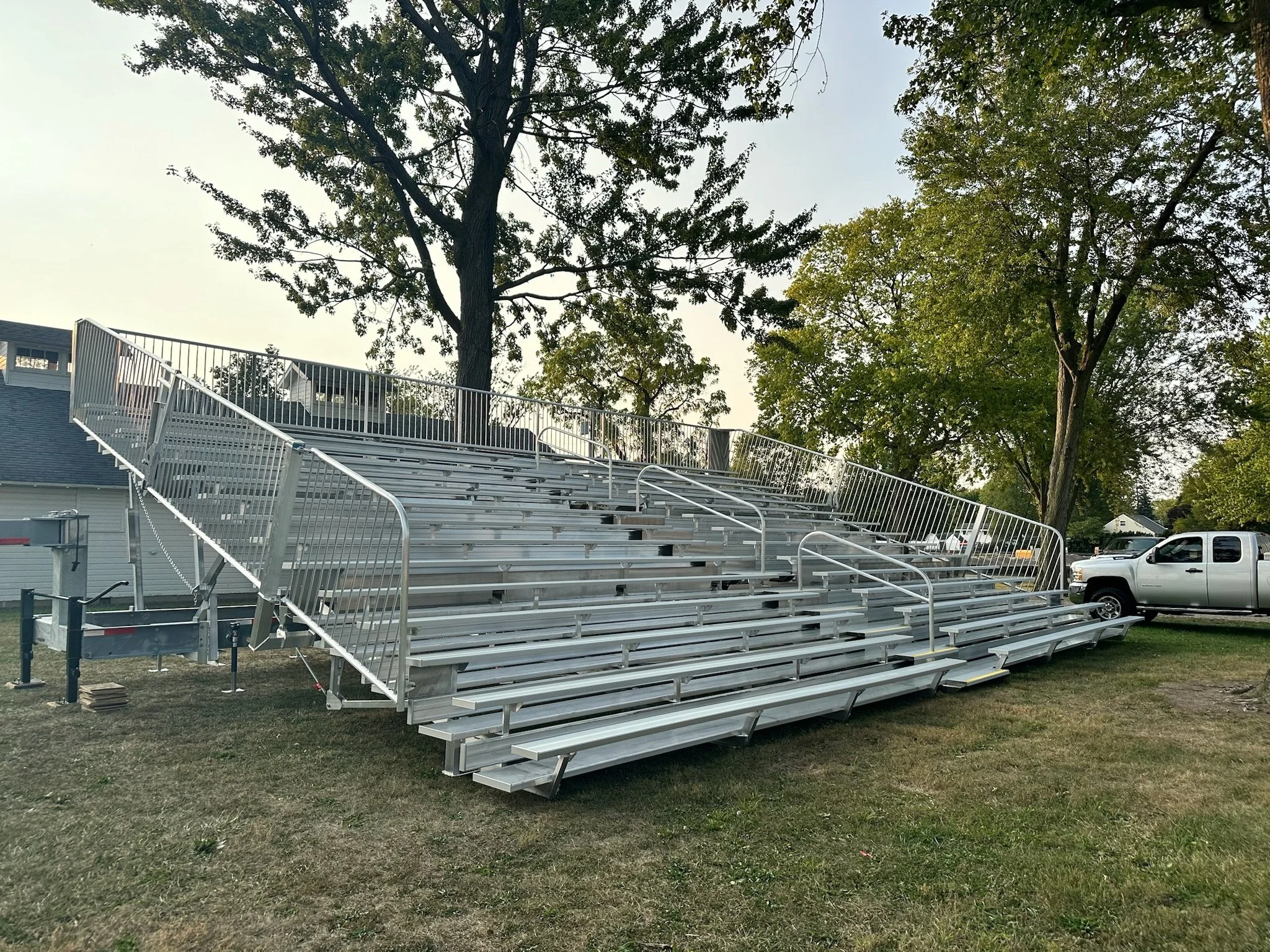 Geo Piers Installed &amp; Bleachers arrived