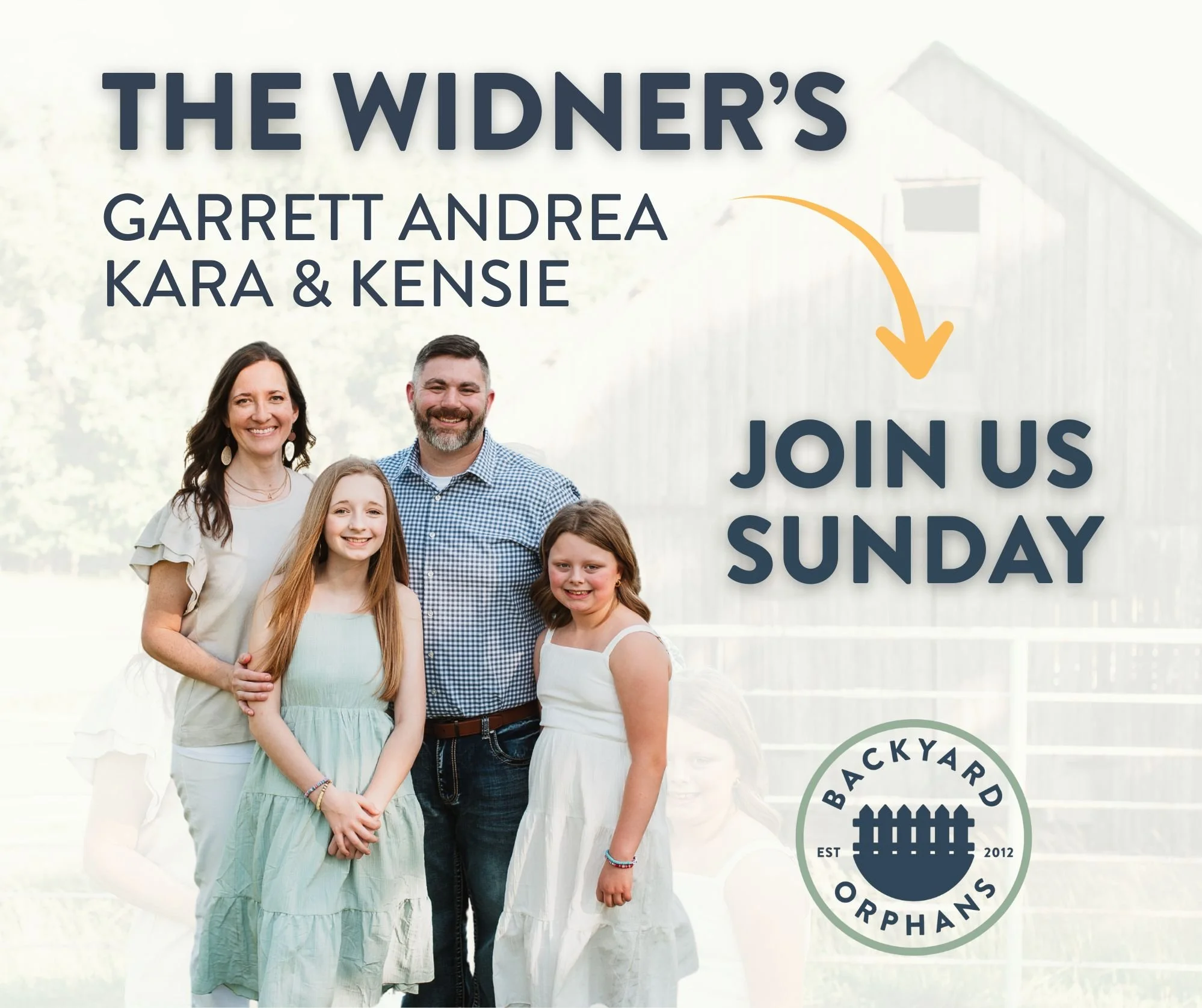Guest Speaker: The Widner Family- Back Yard Orphan Ministry 