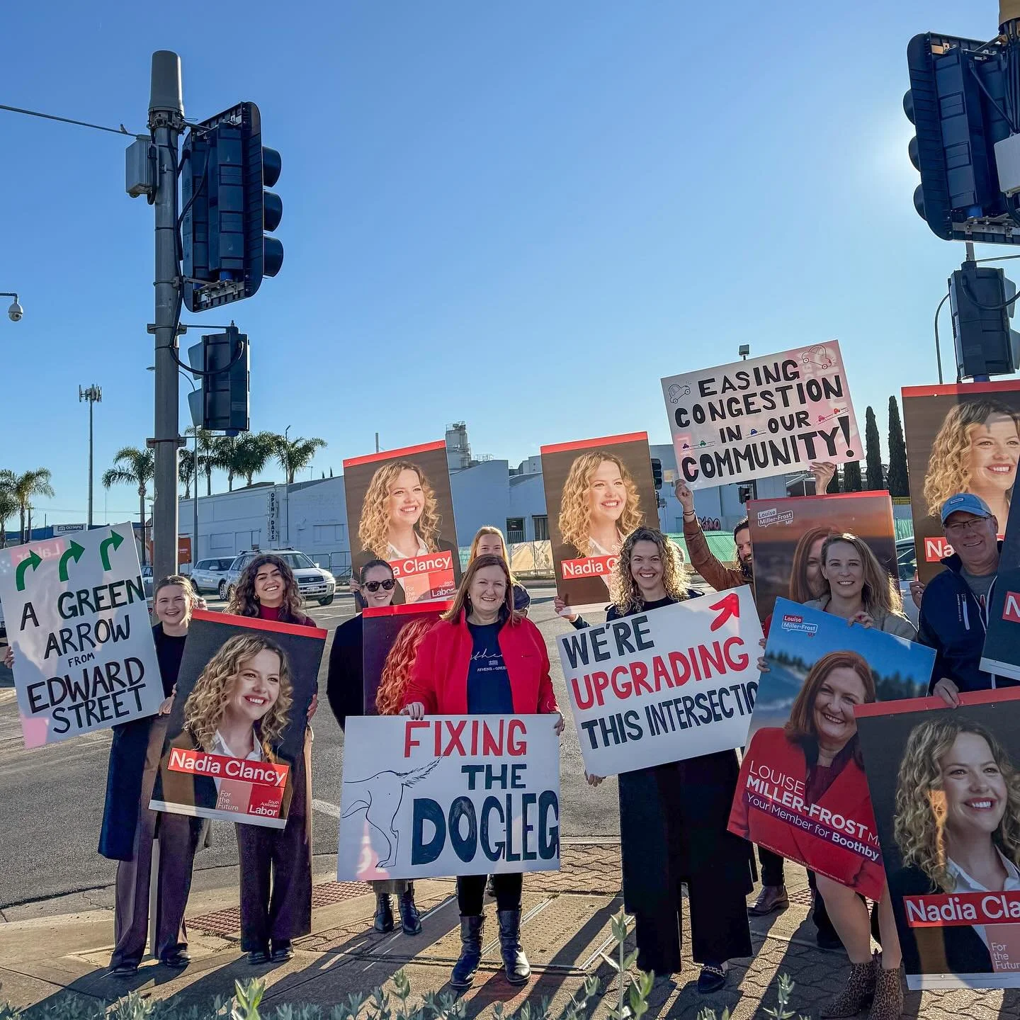 We&rsquo;re upgrading the intersection of Edward Street, Raglan Avenue and South Road! 

Lots of beeps, waves and love this morning for our plan to fix this dog leg and provide a dedicated green light right hand turn from Edward Street onto South Roa