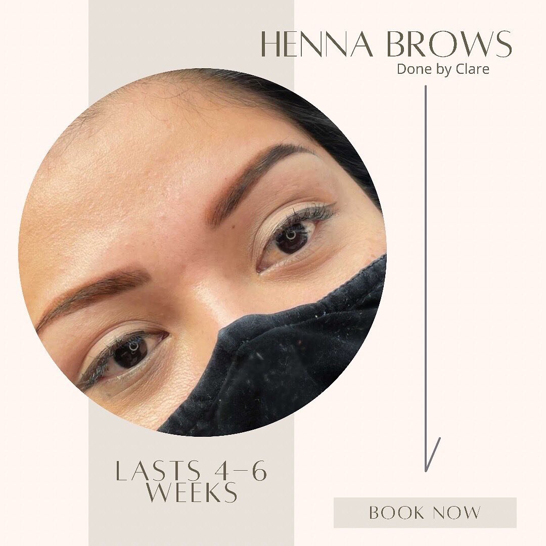 Have you been thinking about permanent options for your brow needs? 🤔
Did you know henna is a great option to trial before you commit! 
⠀⠀⠀⠀⠀⠀⠀⠀⠀
Benefits of henna:
🔥Longer lasting on skin
🔥Mess and maintenance free mornings 
🔥Symmetrical brow sh