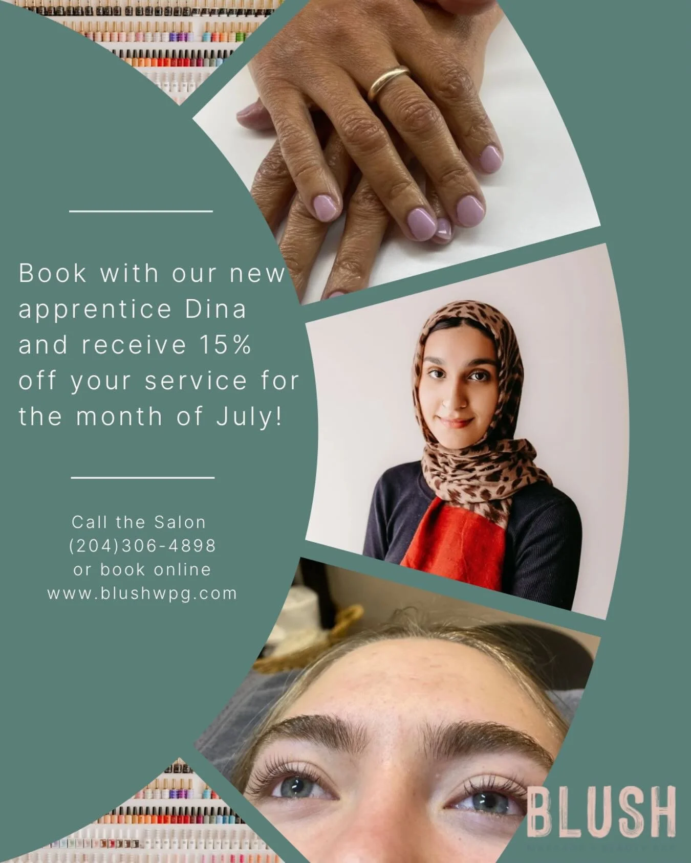 Only a few more days to take advantage of Dina&rsquo;s intro promo! 
Lash and brow services, manicures, pedicures, waxing
💅🏻✨