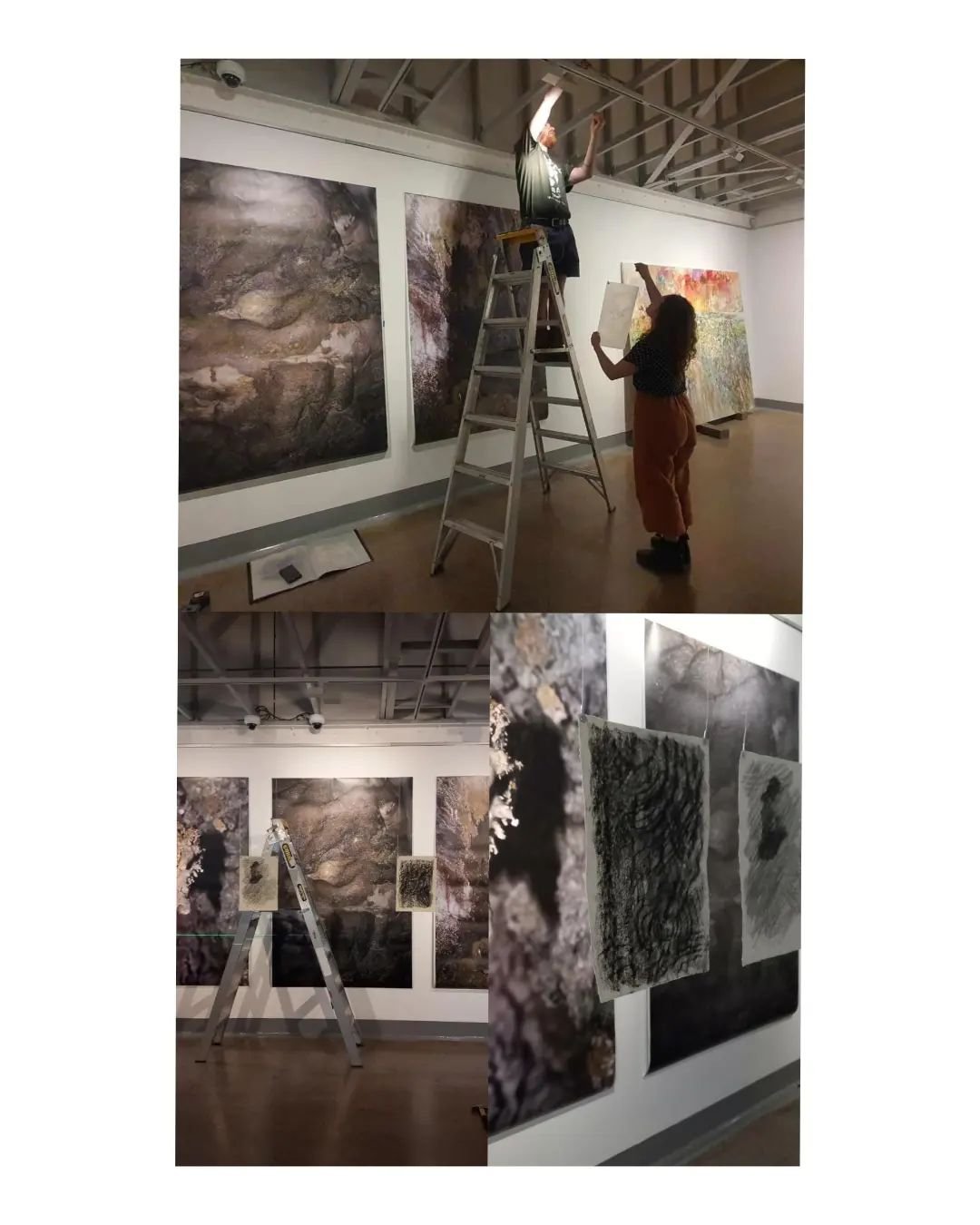Install of Wellspring for the about-place/ about-face show now on at @caloundraregionalgallery - thanks to everyone who made it to the opening, what a night! And a big shout out to all who made this possible. It is strange to imagine the cave, landfo