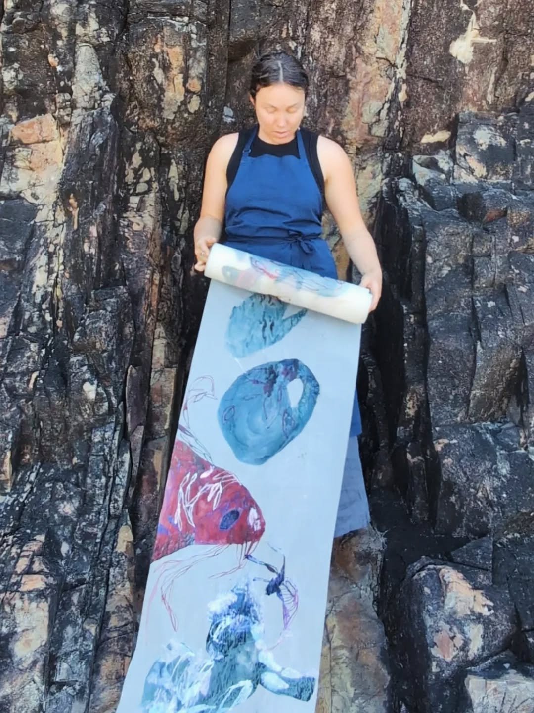 We finally found a good spot to film this wee performance on a day that wasn't too windy, thank you Ben for your assistance, as always. I'm working on the edit at the moment but will share it soon. The working title is, 'time folding piece'. Marks an