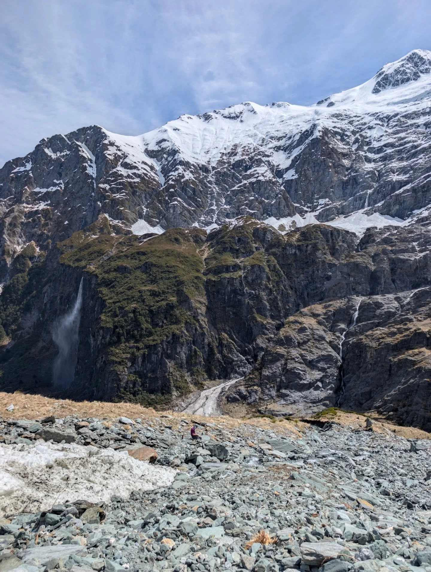 Aotearoa (p.2) lunch at Rob Roy Glacier in Mount Aspiring National Park, not a bad spot to sit and ponder the enormity and power of ice beings eh! Ft the sun doing some intriguing magical icy things and so many lovely rocks.