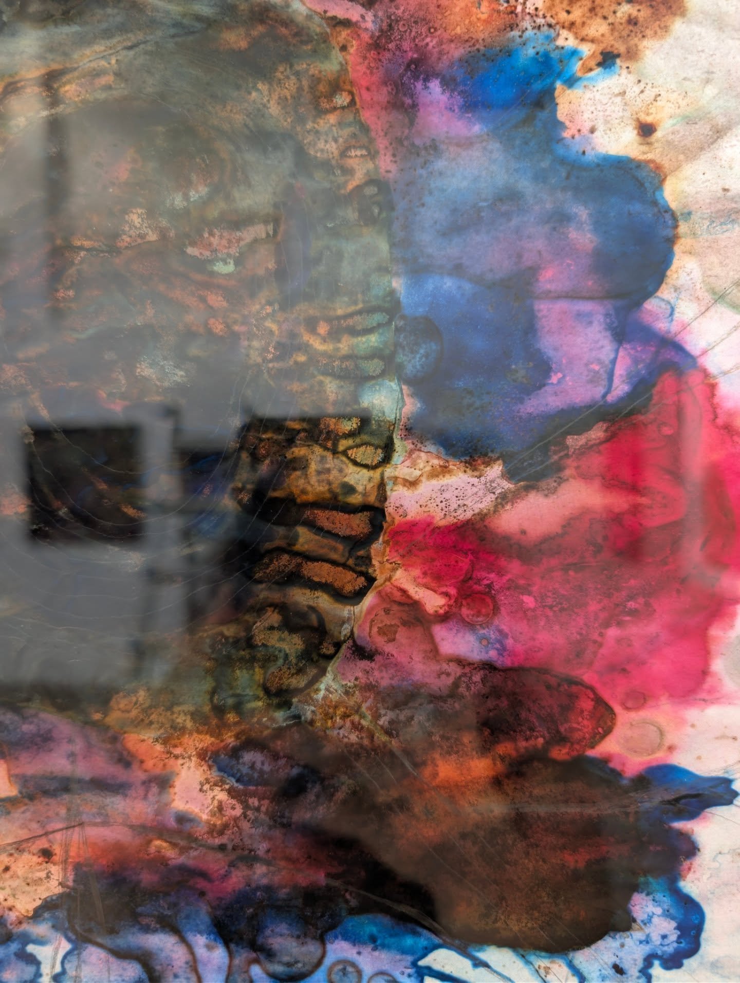 More things that you will see at the @40under40exhibition - 

Falling through space (holding on) | Cyanotype, Bloodwood Tree Sap, Copper Oxide Ink, Salt, Watercolour and Graphite on Tracing Paper | 42 cm x 29.7 cm | 2024.

Now framed by the fabulous 