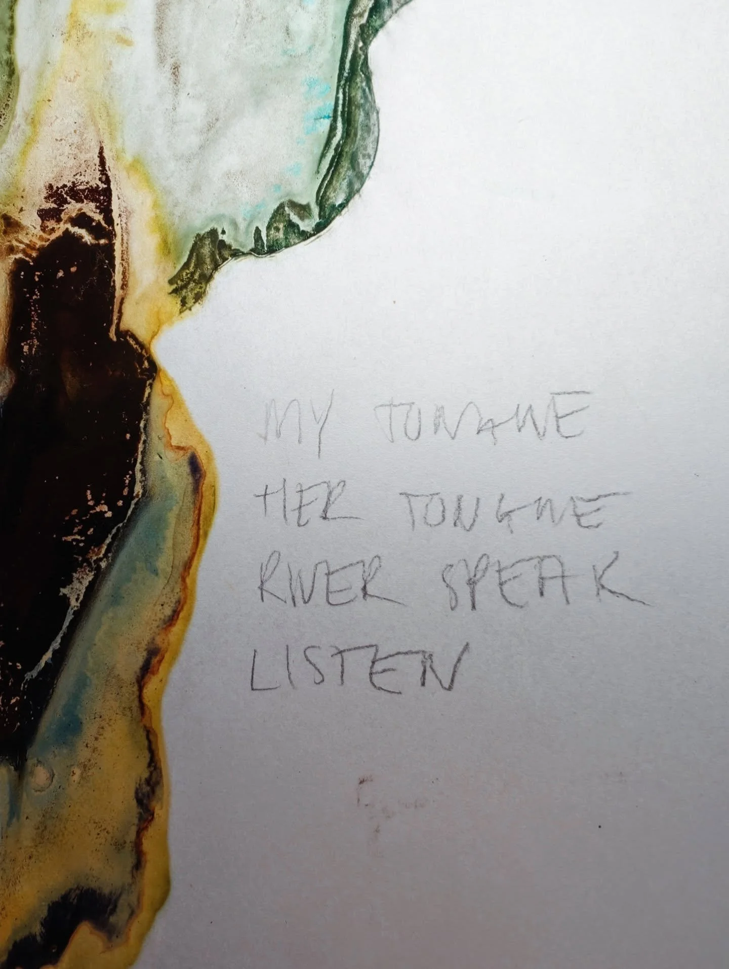 Some photos from the Open Studio event at @qbankgallery on Saturday. What a wild 3 weeks that was, thanks for having me Queenstown! 

(Photos 6 &amp; 9 by @vonnfy) 

#waterisspeaking #extractiveindustries #ecologicalgrief #collaborationswiththeriver 