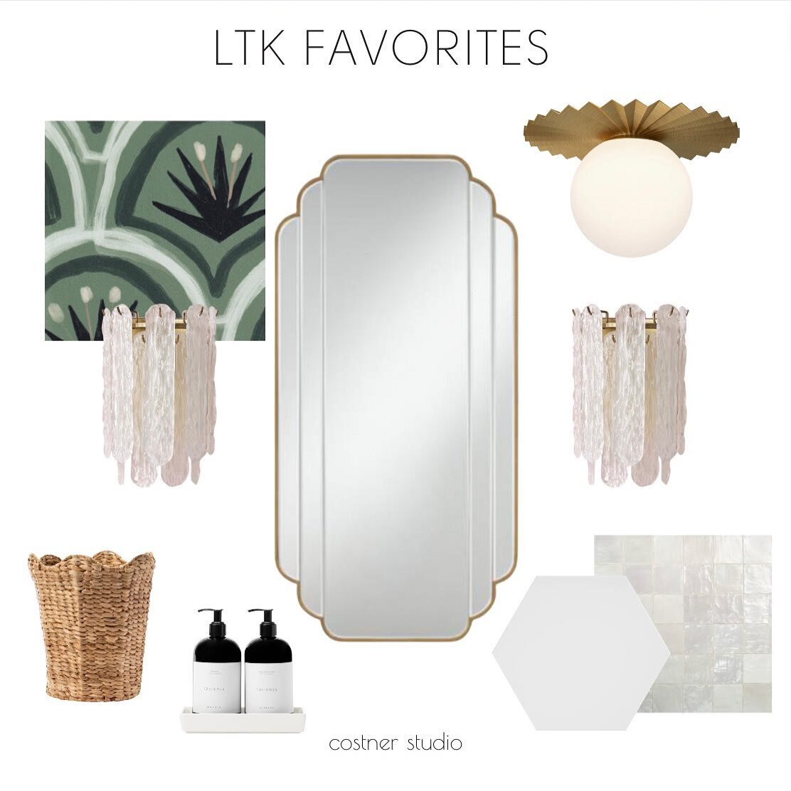 Who said bathrooms had to be boring?? 🤩Here&rsquo;s some fun inspo for your next project! All items are shoppable and linked in our story and LTK!