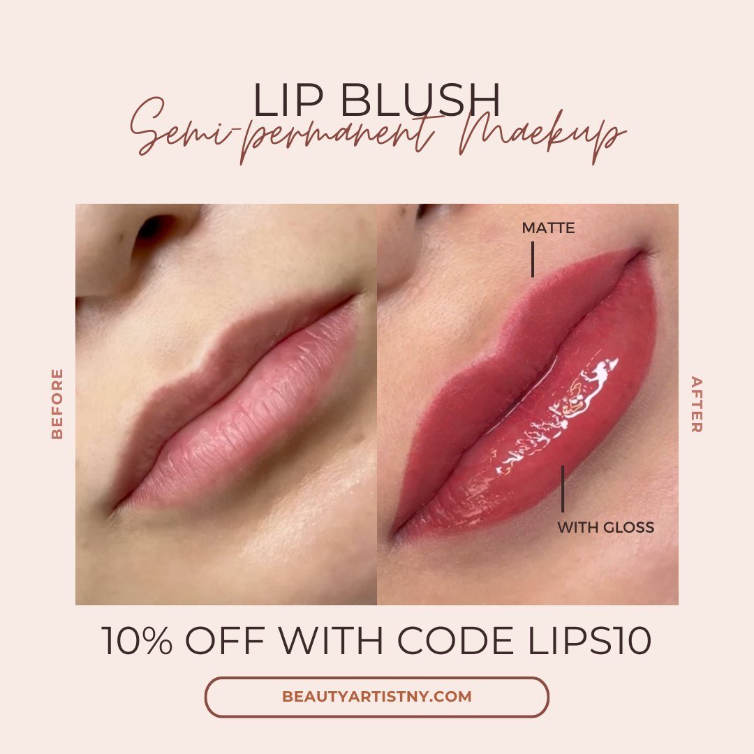 👄 Dreaming of waking up with the perfect lip color every day? Turn that dream into reality with our 𝐋𝐢𝐩 𝐁𝐥𝐮𝐬𝐡 treatment! This semi-permanent makeup technique enhances fullness, defines shape, and gives your lips a stunning, natural-looking t