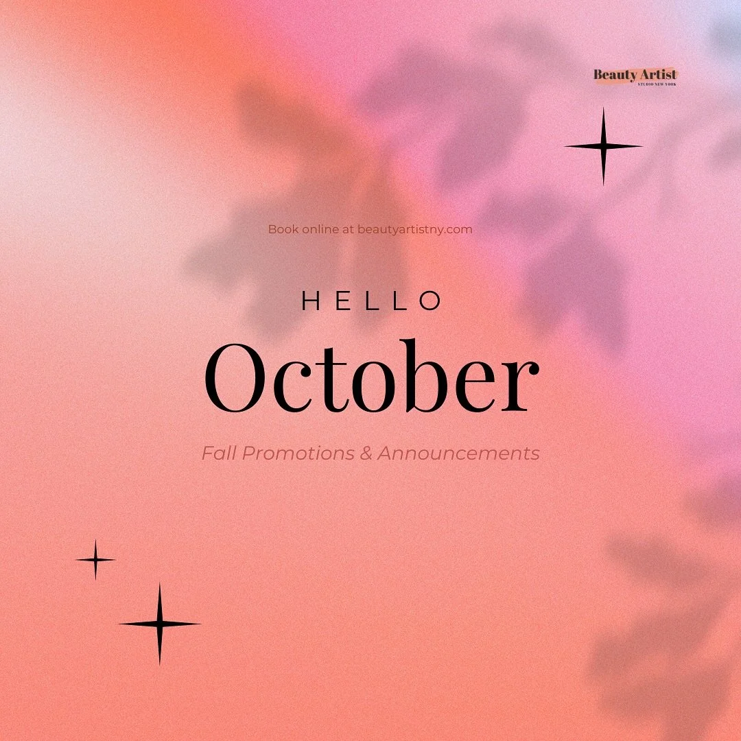 🍁 Hello October, cozy season is here! 🍁⁠
Fall is the perfect time to reset your skin &amp; beauty routine. Here&rsquo;s what we&rsquo;ve prepared for you this month:⁠
⁠
💆 K-Facials⁠
✨ Velvet Mask⁠
Cooler weather can make skin dry, flaky, and sensi