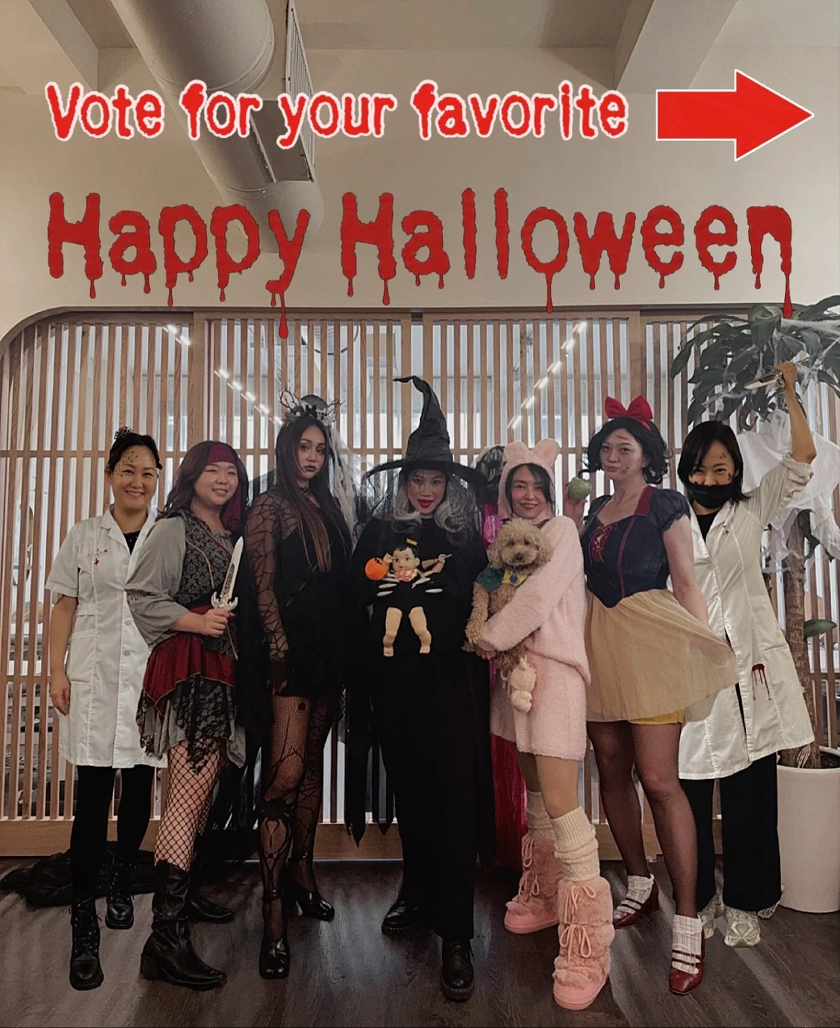 🎃 Help us vote &mdash; who&rsquo;s your favorite?! 👻➡️
Earlier today, our team went all out in their Halloween costumes! 😈✨
From spooky to glam, we had our very own costume contest right here at the studio 🎭💋

Now it&rsquo;s your turn &mdash; YO