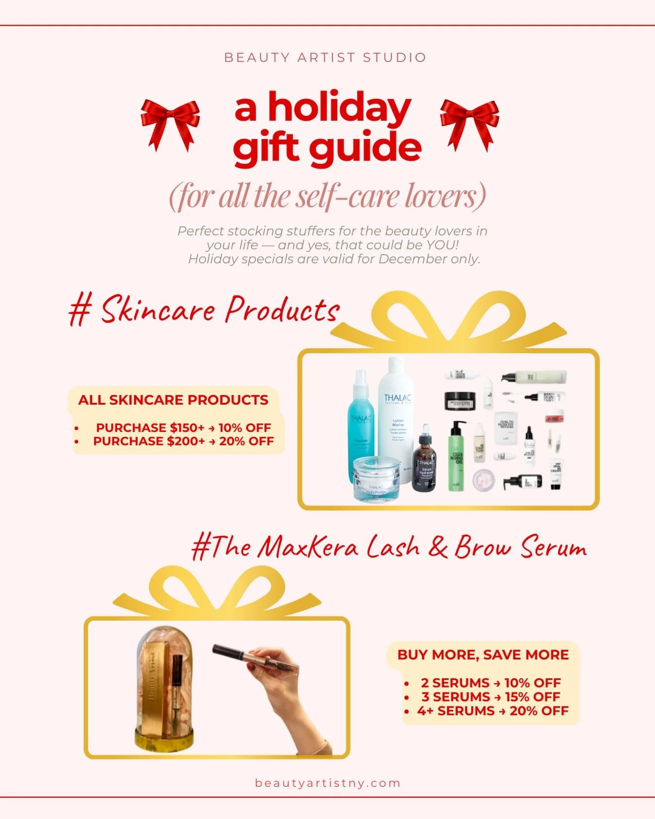 🎁 Holiday season is here!⁠
We&rsquo;ve stocked up on all the self-care favorites just in time for gifting &mdash; skin, lashes, brows, and more ✨⁠
⁠
Whether you&rsquo;re shopping for friends, family&hellip; or treating yourself (the best kind of gif
