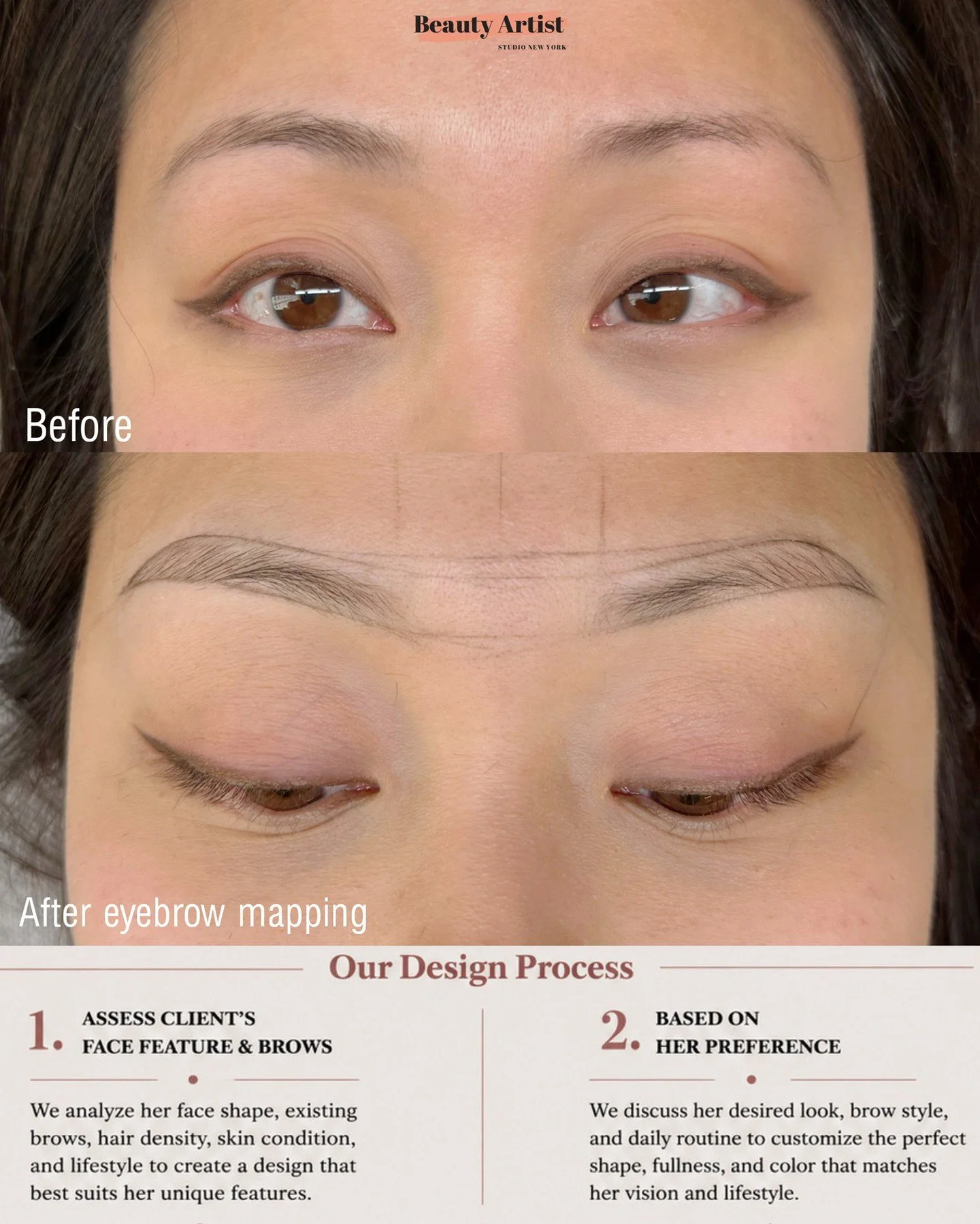 Not every brow needs the same technique. ✨⁠
⁠
This client came in with naturally uneven brow density, especially around the tail area. Nano hair strokes alone wouldn&rsquo;t have given her the fullness and balance she wanted, so we customized a Nano 