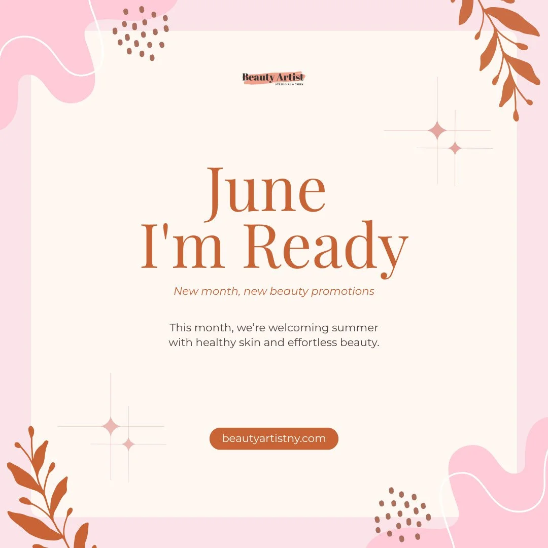 June Beauty Promotions are here ✨ Start the summer season with fresh brows, lifted lashes, healthy skin, and a little extra glow.⁠
⁠
💘 PMU Promo⁠
The best time to get PMU is before the summer heat and sweating begin.⁠
⁠
Get $50 OFF new PMU sessions 