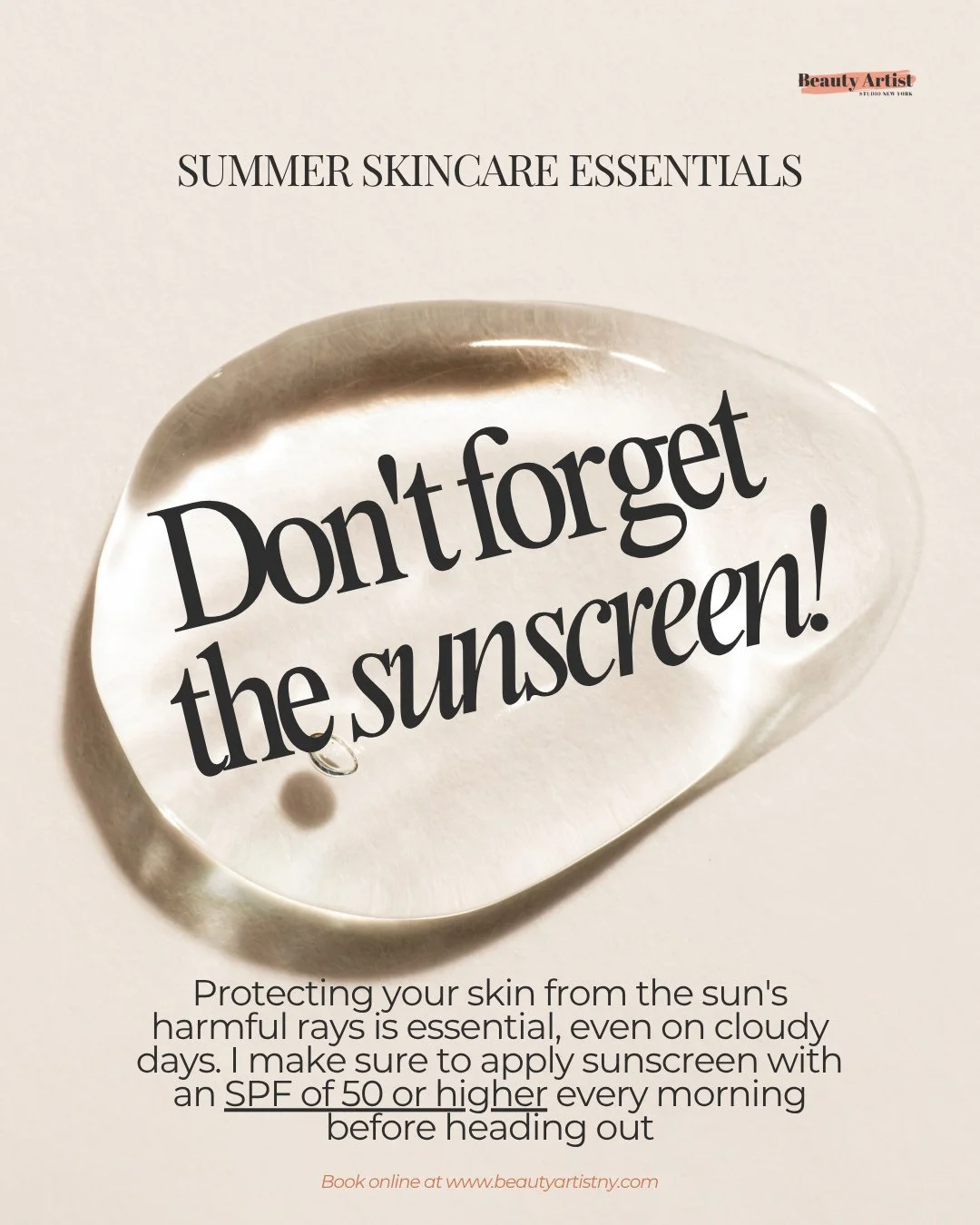 Sunscreen is your true skincare essential! ☀️⁠
⁠
Even on cloudy days &mdash; and yes, even when you&rsquo;re mostly indoors &mdash; daily SPF helps protect your skin from sun damage, premature aging, and dark spots.⁠
⁠
But don&rsquo;t forget: if you 