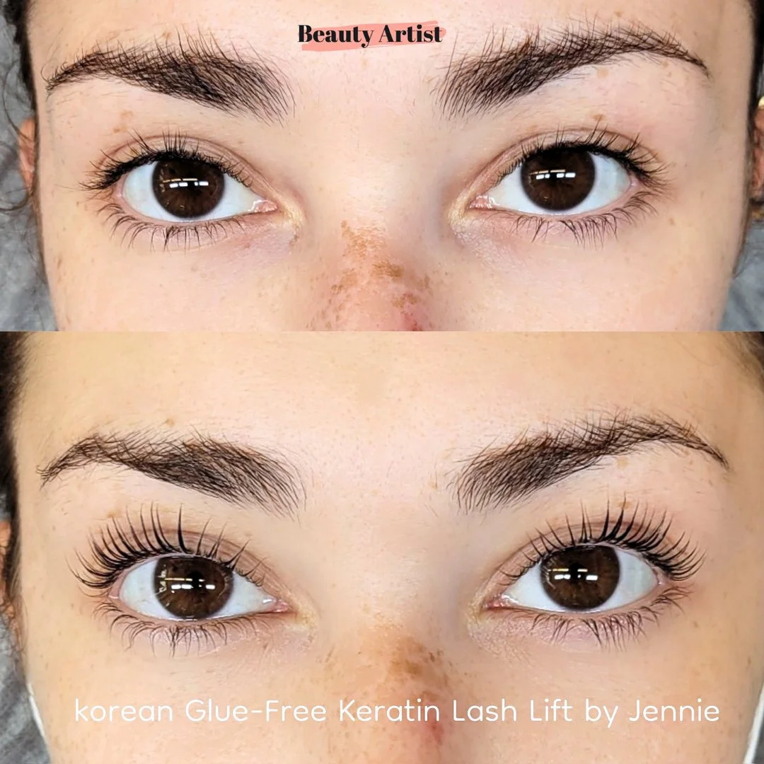Beautiful lash &amp; brow transformations by @Jennie.beautyartistny ✨⁠
⁠
From Korean Keratin Lash Lift to Brow Lamination, Jennie creates soft, lifted, natural-looking results that enhance your eyes without looking overdone.⁠
⁠
With over 20 years of 