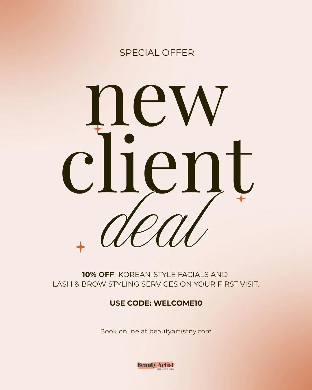 Fall is the perfect time for a little beauty refresh. 🍂✨⁠
⁠
If you&rsquo;ve been thinking about trying Beauty Artist for the first time, this one&rsquo;s for you. 🤍⁠
⁠
✨ NEW CLIENT SPECIAL &mdash; 10% OFF⁠
Enjoy 10% OFF Korean-style facials and las