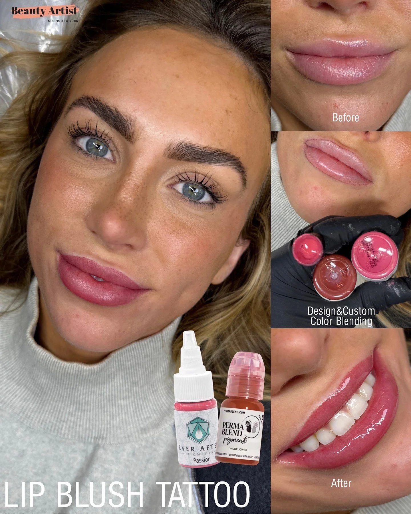 💋 Before &amp; Immediately After Lip Blush
We couldn&rsquo;t wait to share this beautiful client&rsquo;s Lip Blush transformation! 😍

Our goal was to enhance her natural lip shape, add soft definition, and create a beautiful, customized shade that 